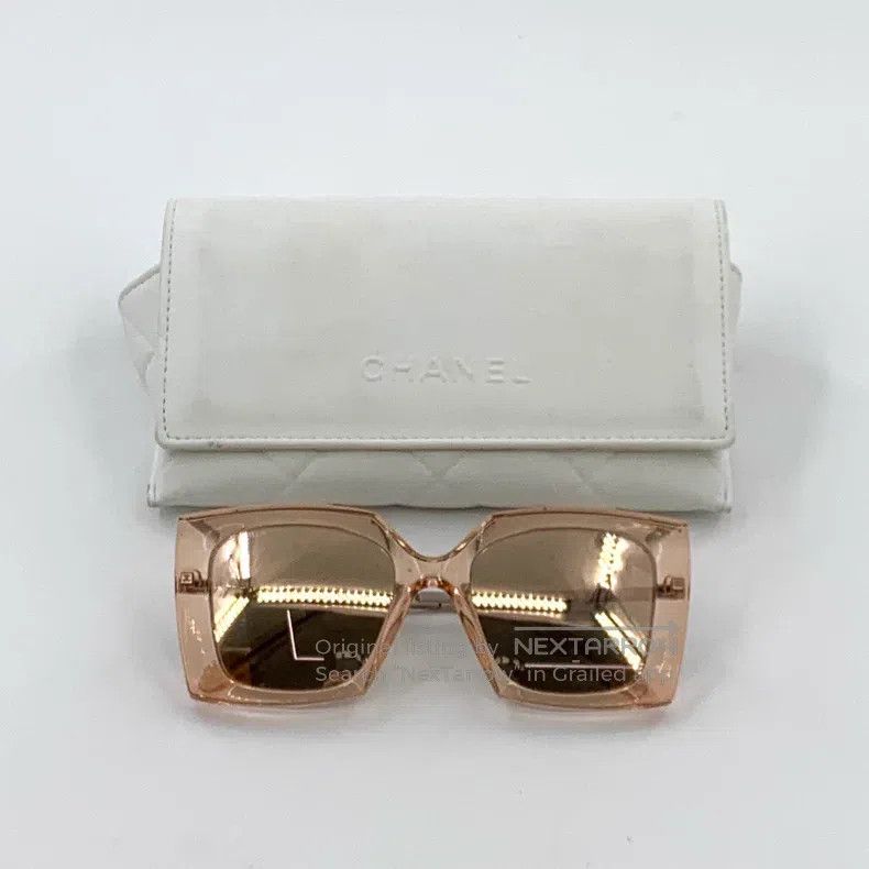 Chanel Chanel Rose gold square frame sunglasses Size ONE SIZE - 9 Thumbnail