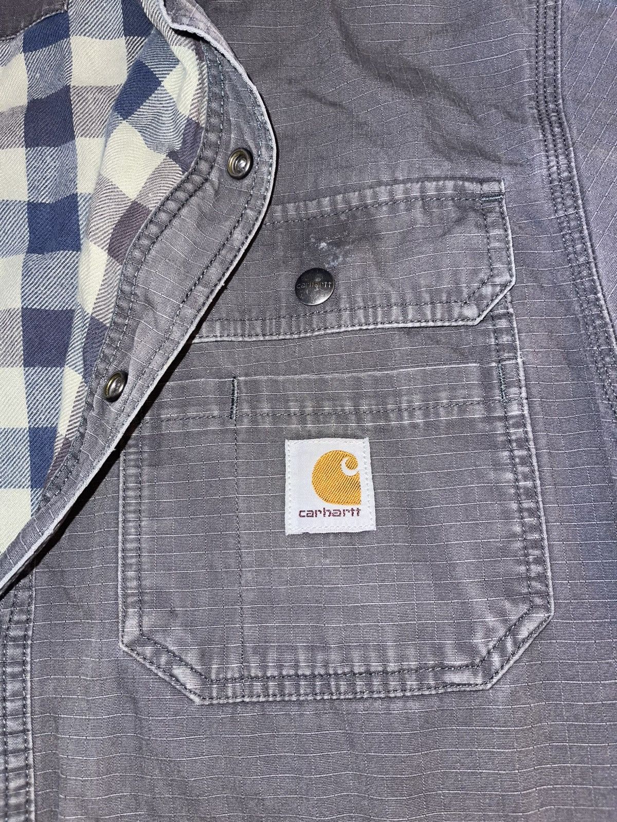 Carhartt Vintage ripstop Carhartt Chore Button up jacket Grey Size US M / EU 48-50 / 2 - 8 Thumbnail