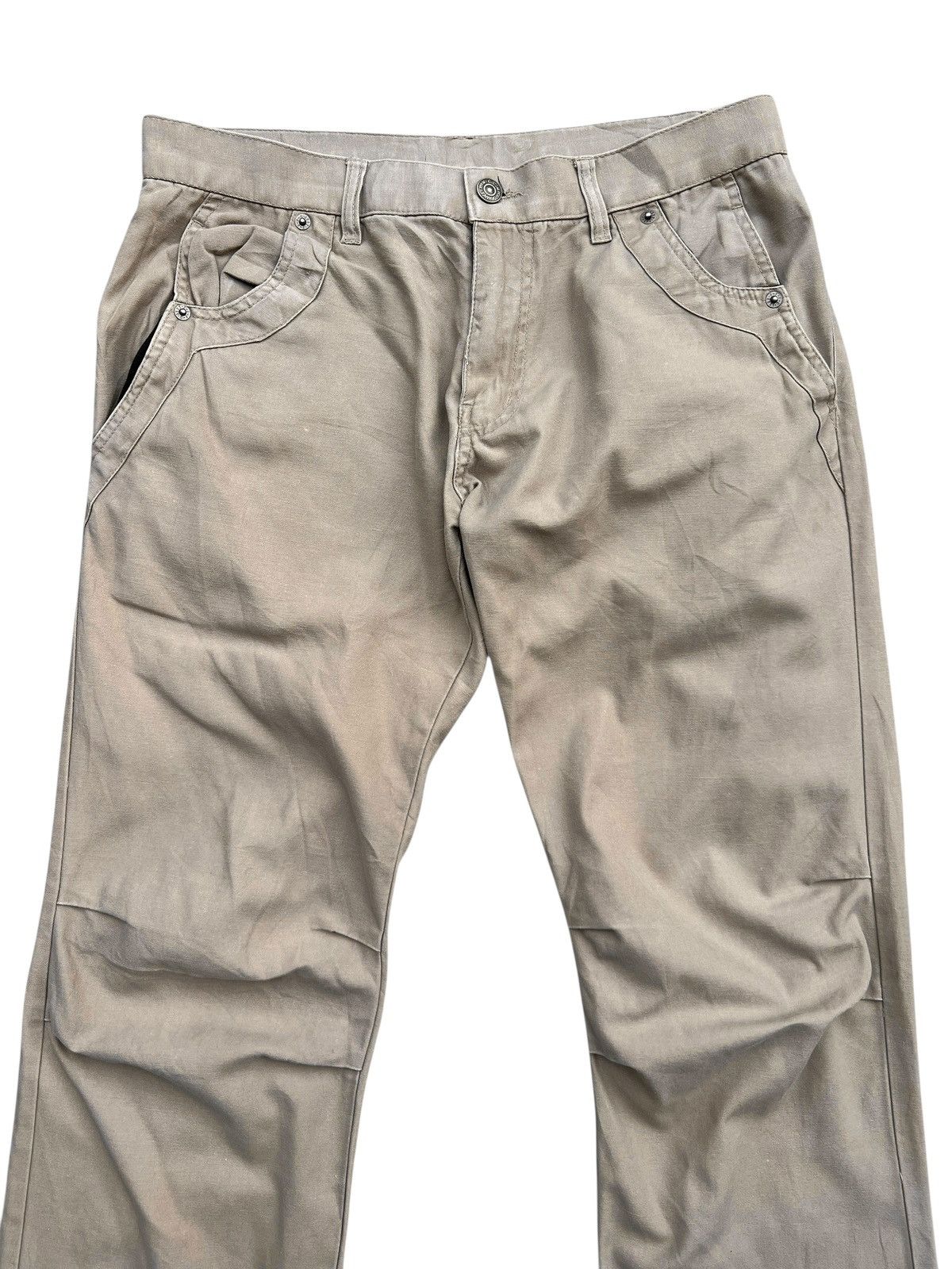 PPFM PPFM Japan Beige Straight Pants 32x32.5 Size US 32 / EU 48 - 3 Thumbnail