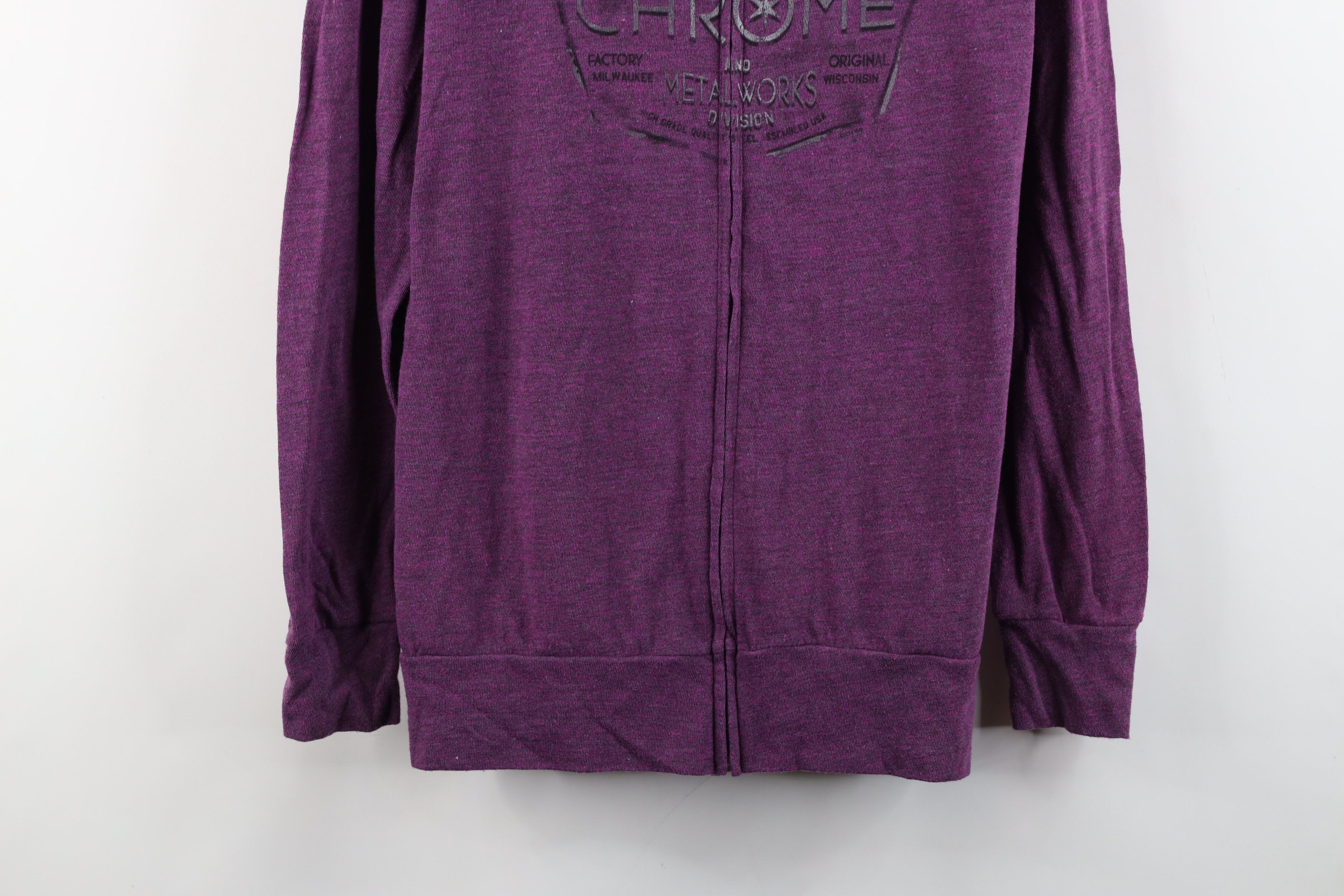 Harley Davidson × Vintage Vintage Y2K Harley Davidson Spell Chrome Jersey Knit Hoodie Size L / US 10 / IT 46 - 3 Thumbnail