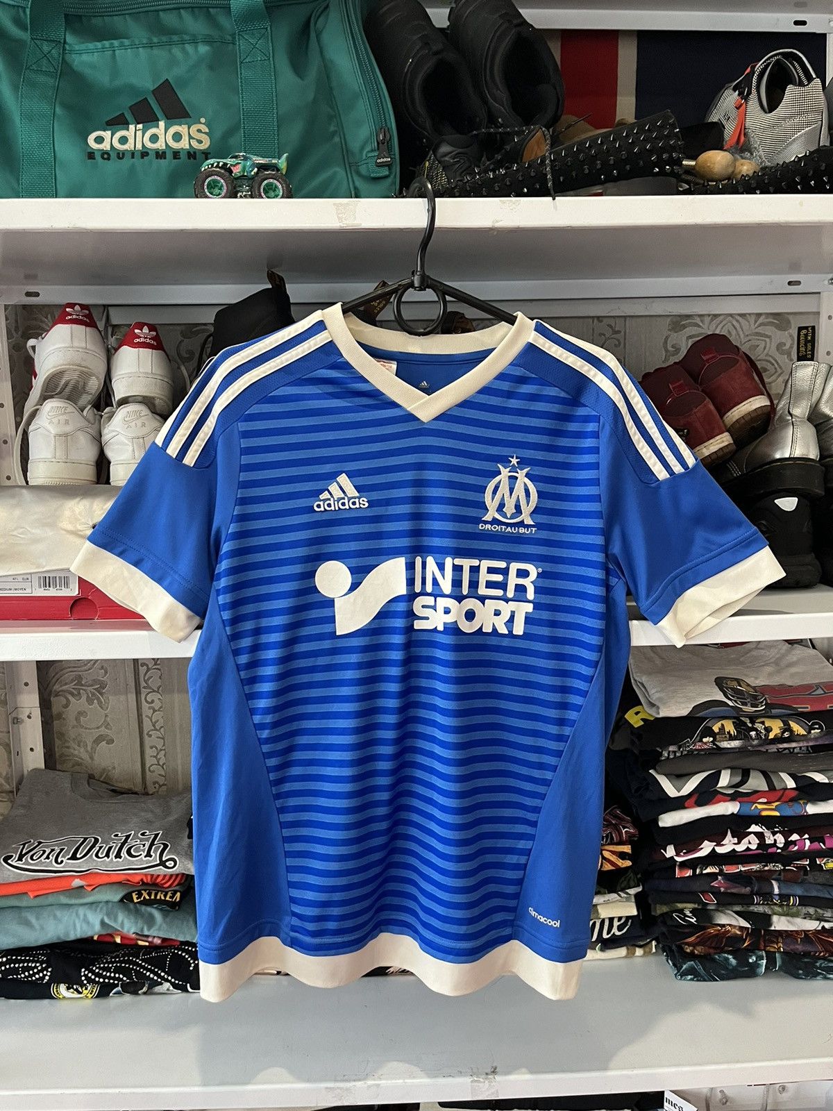 Adidas Vintage Adidas 2015/16 Olympique de Marseille Third Shirt Size US S / EU 44-46 / 1 - 1 Thumbnail