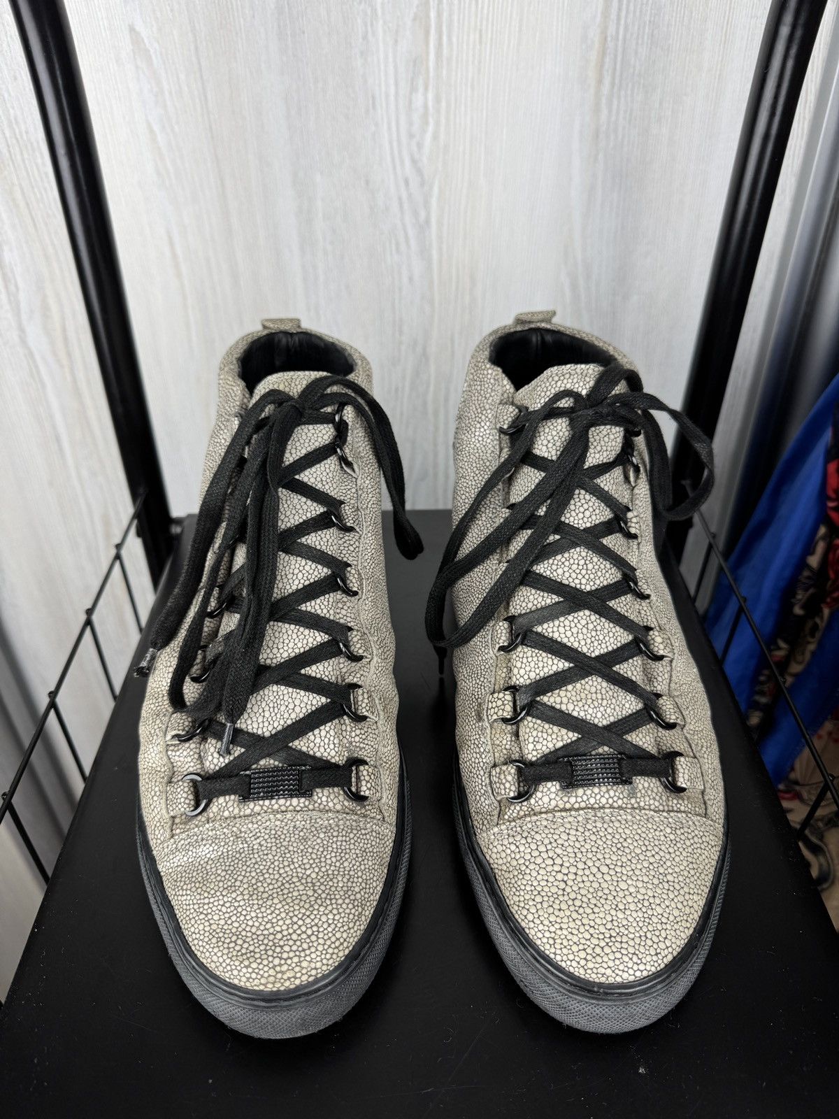 Balenciaga Balenciaga Leather High Arena Stingray Grey Sneakers size 42 Size US 9 / EU 42 - 6 Thumbnail