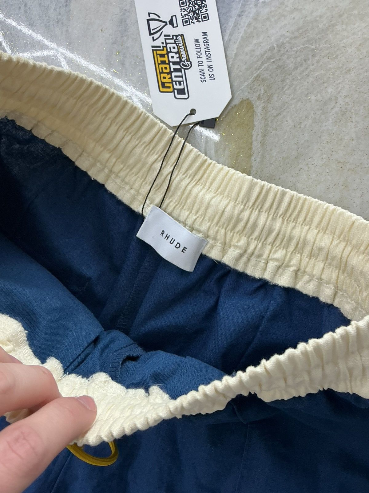 Rhude Rhude Shorts Navy Cream Yellow Size S Size US 30 / EU 46 - 8 Thumbnail