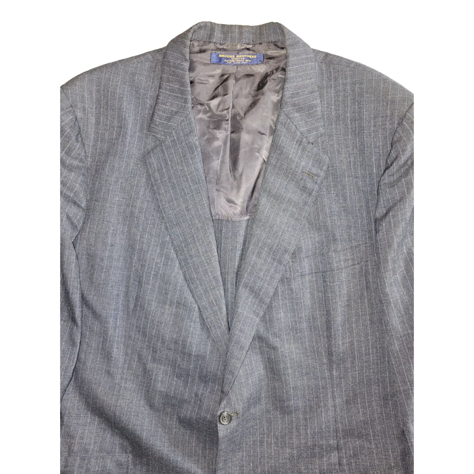 Brooks Brothers VINTAGE Brooks Brothers Blazer Mens 48 Long Wool Blend Sport Coat Dark Blue Size 48R - 2 Thumbnail