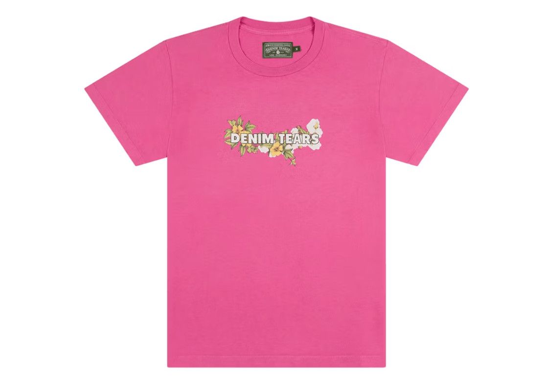 DENIM TEARS Logo Short Sleeve Tee Shirt Pink Size US XXL / EU 58 / 5 - 1 Preview