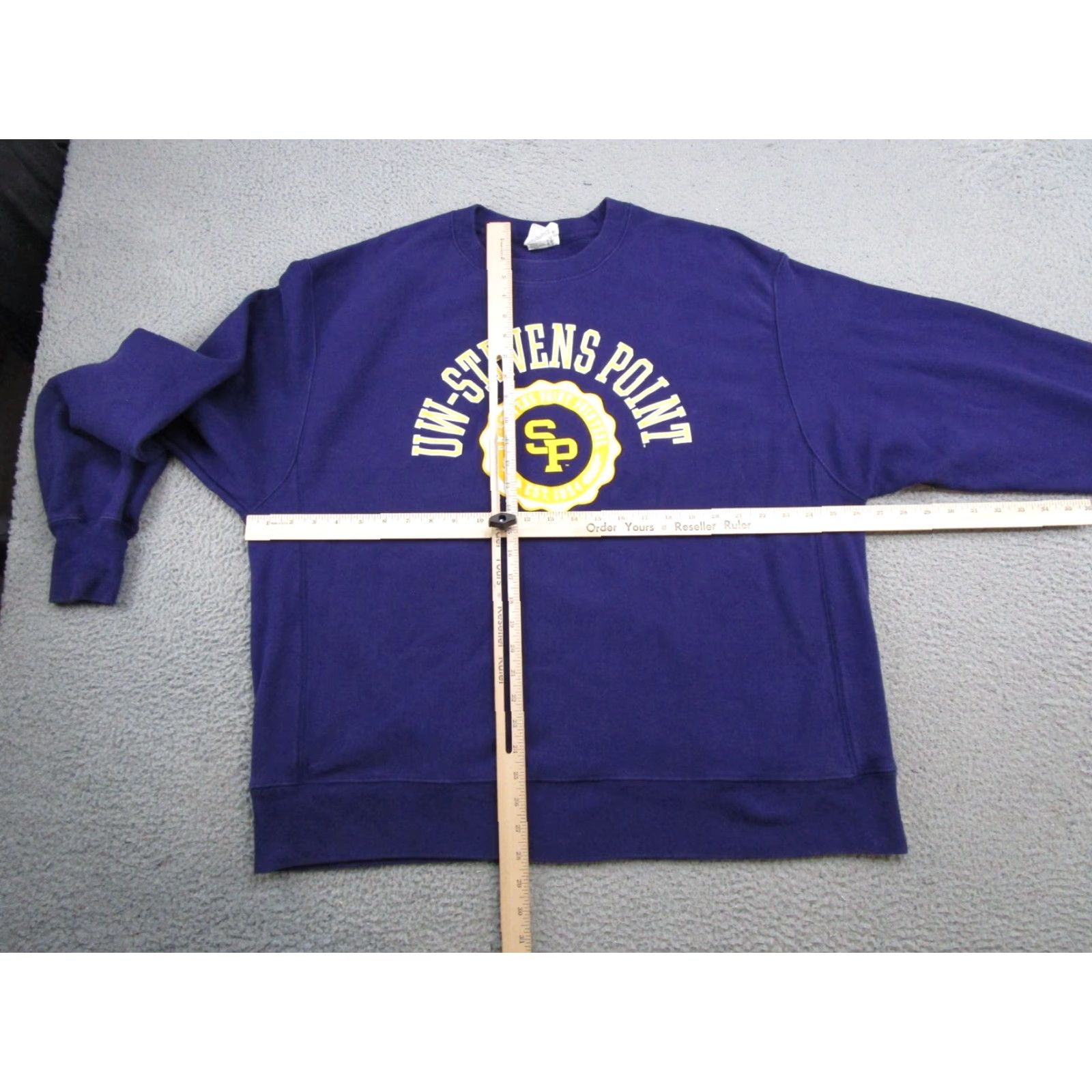 Champion VINTAGE Champion Sweatshirt Pointers 2XL SZ Purple Long Sleeve Crew Neck Regular Men Sports Reverse Weave 1990s Size US XXL / EU 58 / 5 - 5 Thumbnail
