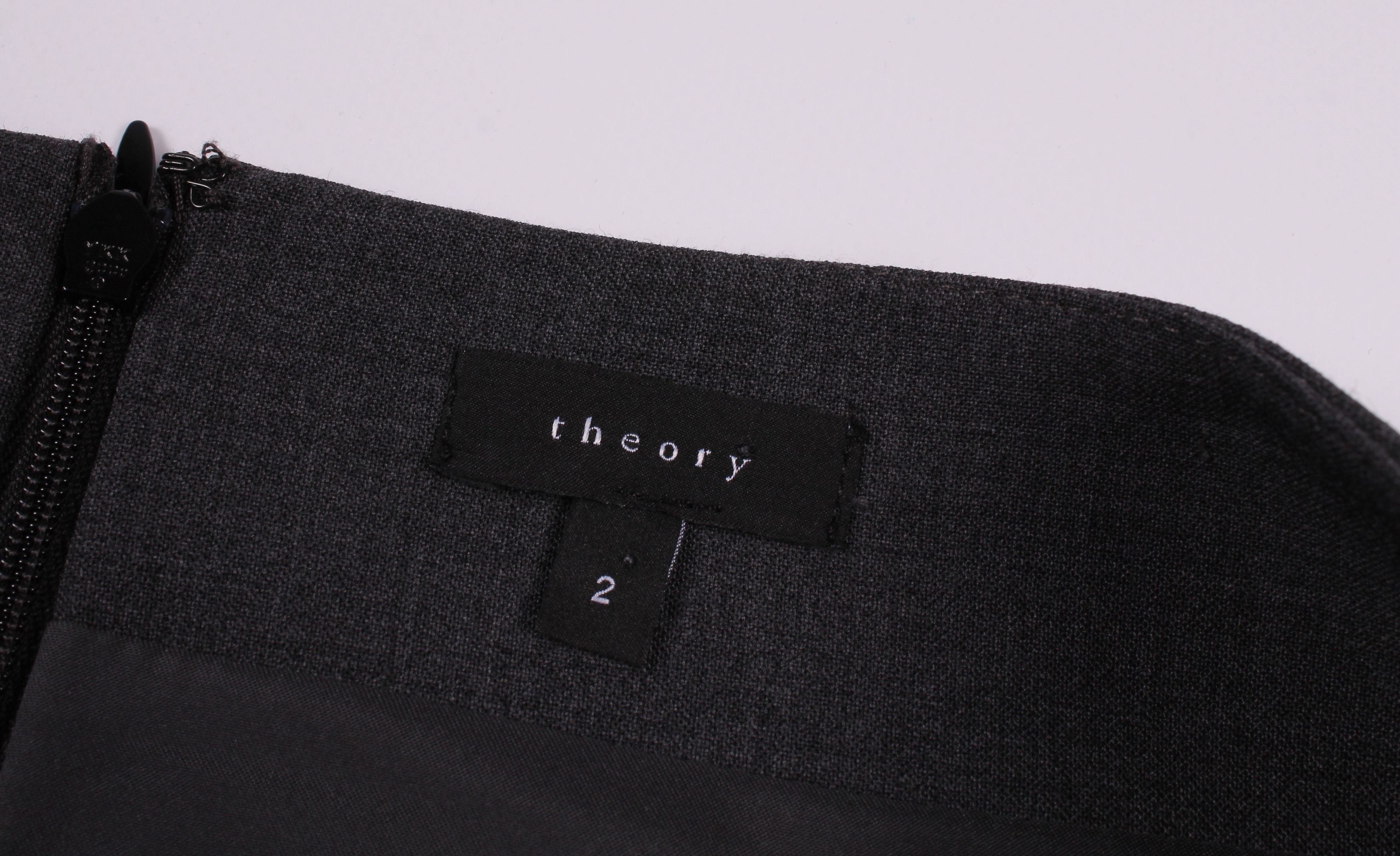 Theory Theory Gray Straight Pencil Skirt Size 29" - 3 Thumbnail