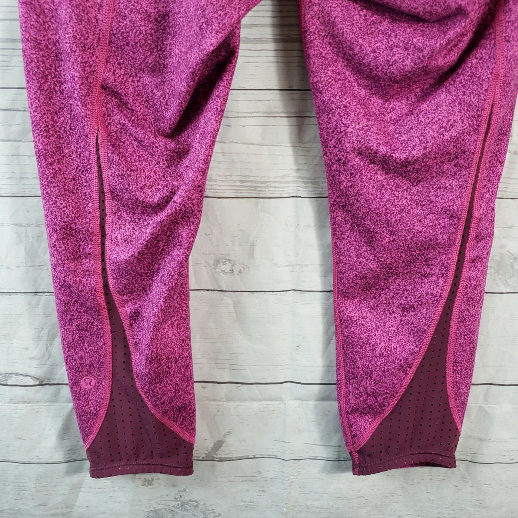 Lululemon Lululemon Womens Transcend Crop Leggings Sz 8 Pink Perforated Pull On Cropped Activewear Womens leggings 8 Pink Size 30" / US 8 / IT 44 - 5 Thumbnail