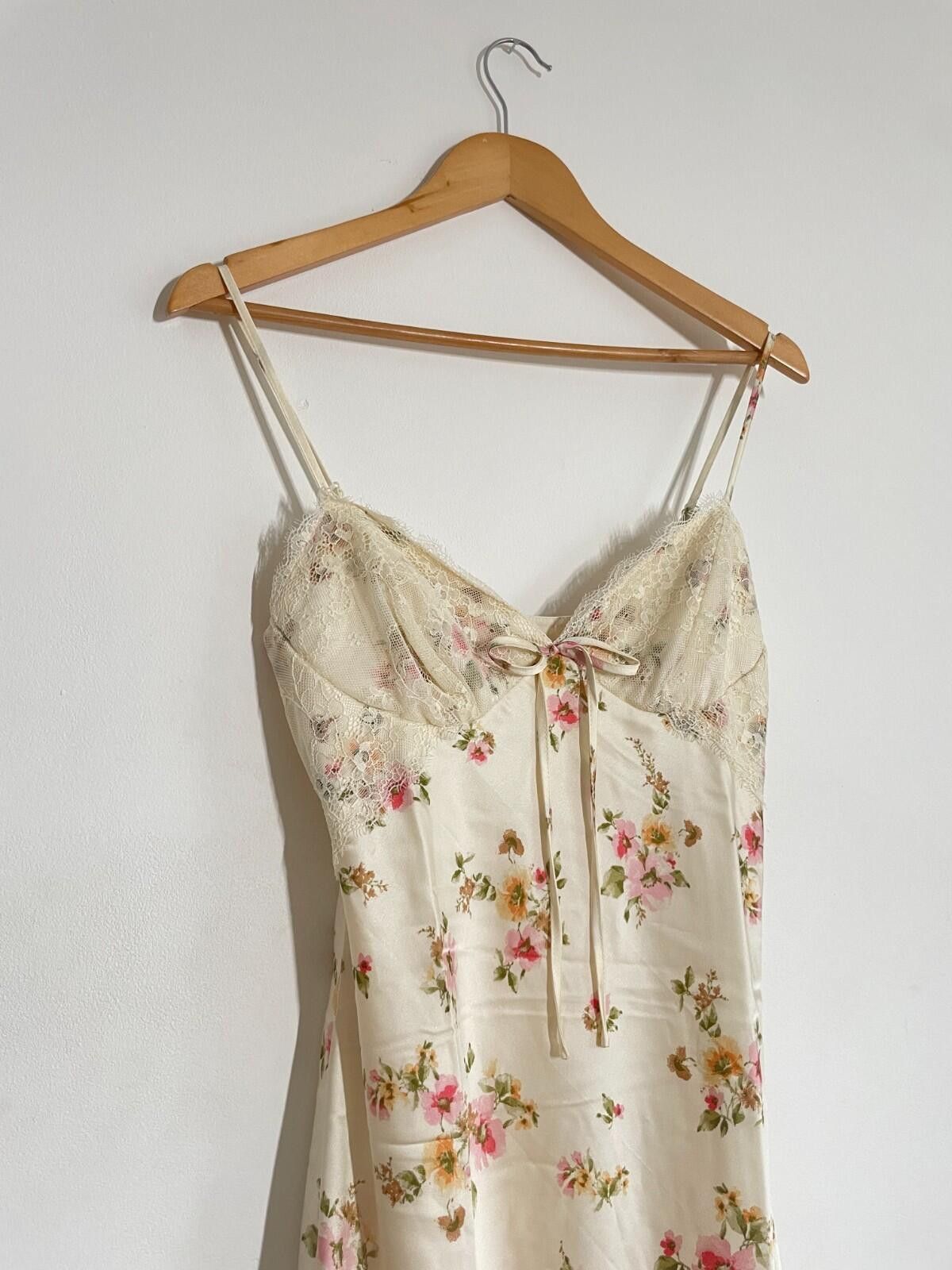 Other Thirty Thirty LA Cream Floral Lace Slip Midi Dress M BNWT Size M / US 6-8 / IT 42-44 - 2 Thumbnail
