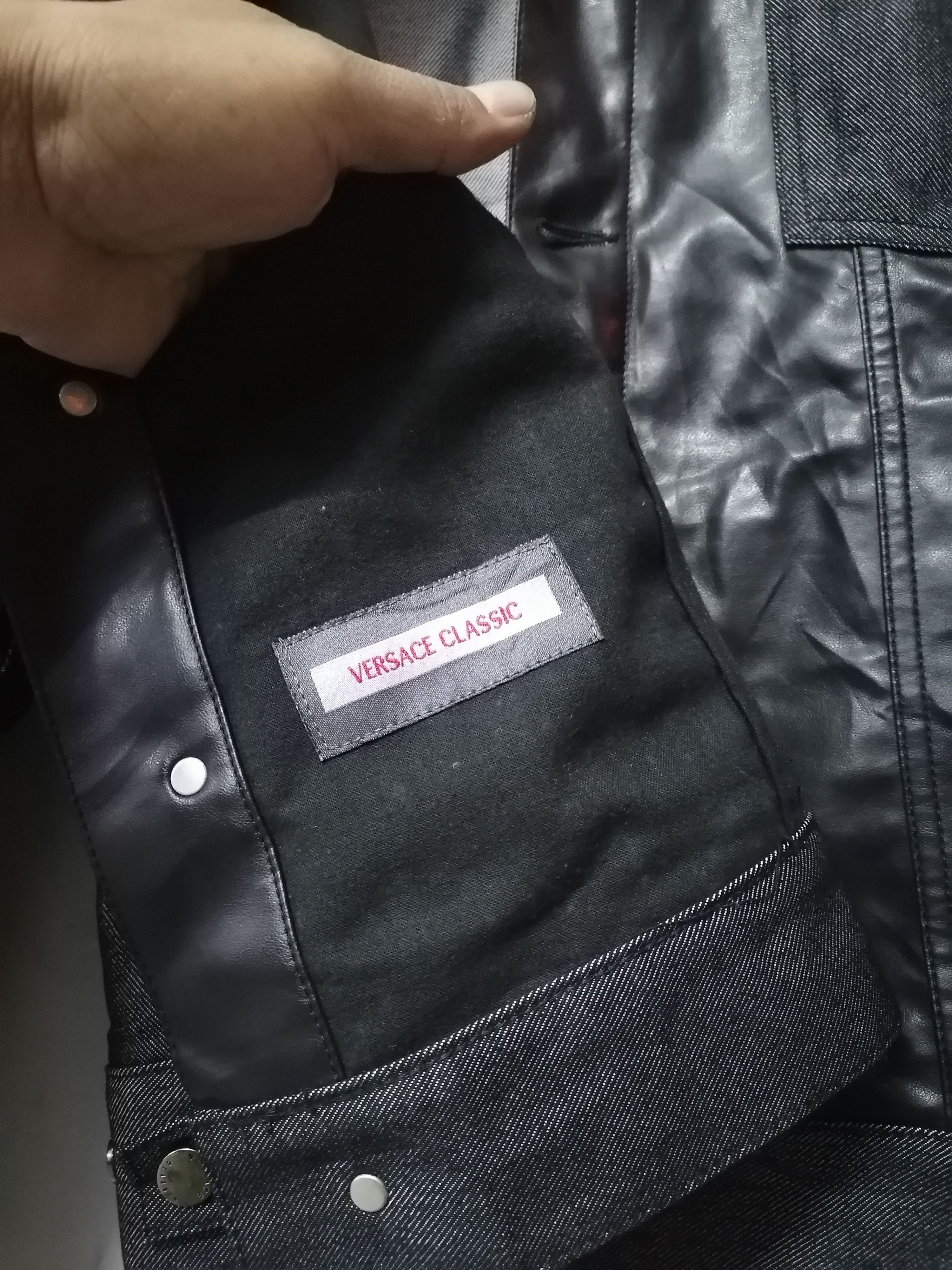 Versace × Versace Jeans Couture Vintage Versace Classic Hybrid Trucker Jackets Size US L / EU 52-54 / 3 - 9 Thumbnail