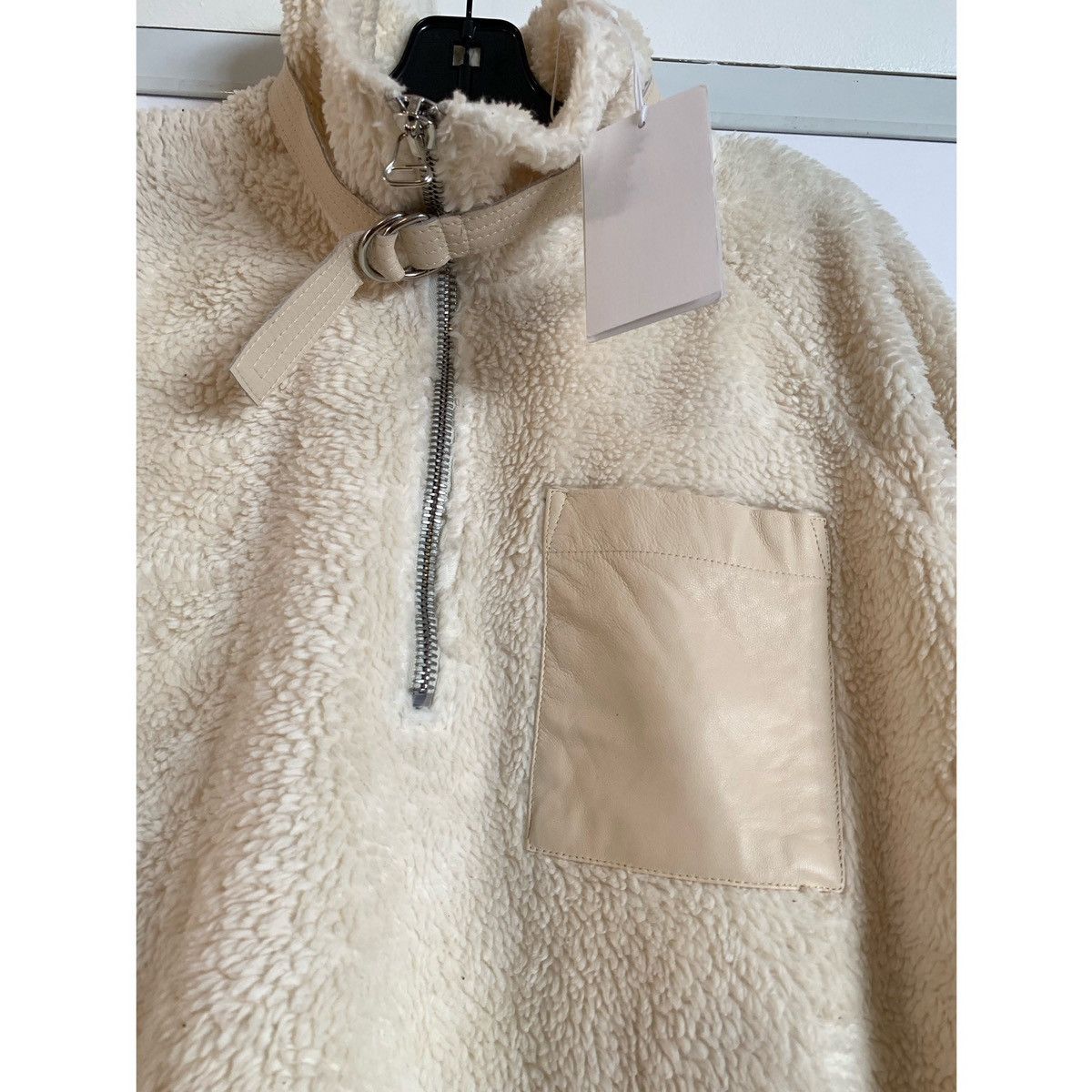 Helmut Lang HELMUT LANG SHAGGY FLEECE/LEATHER PULLOVER Size US XL / EU 56 / 4 - 14 Thumbnail