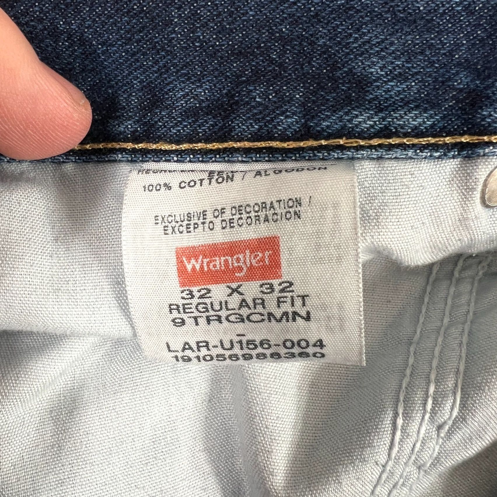 Wrangler Wrangler Men’s Regular Fit Denim Jeans Size 32x32 Dark Wash Western Size US 32 / EU 48 - 7 Thumbnail