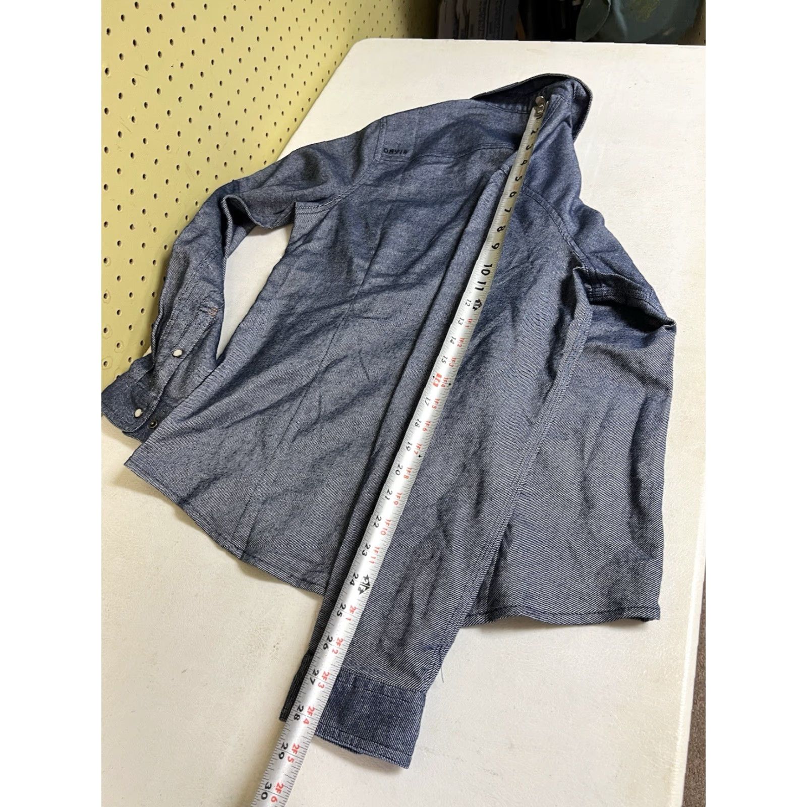 Orvis Orvis Shirt Women’s Pearl Snap Long Sleeve Chambray Blue Western Pocket Small S Casual Button-Up Size S / US 4 / IT 40 - 4 Thumbnail