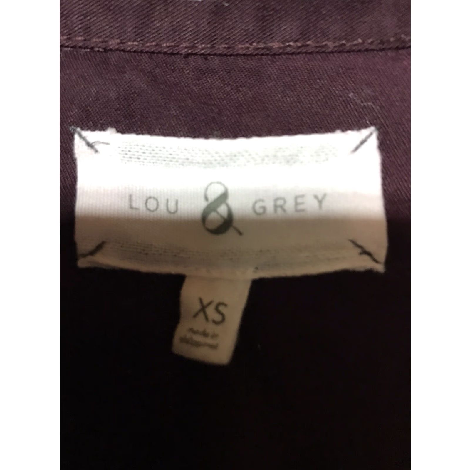 Lou & Grey LOU & GREY Burgundy High-Low Longline Button-Up Shirt Womens XS Casual Tunic Size XS / US 0-2 / IT 36-38 - 2 Thumbnail