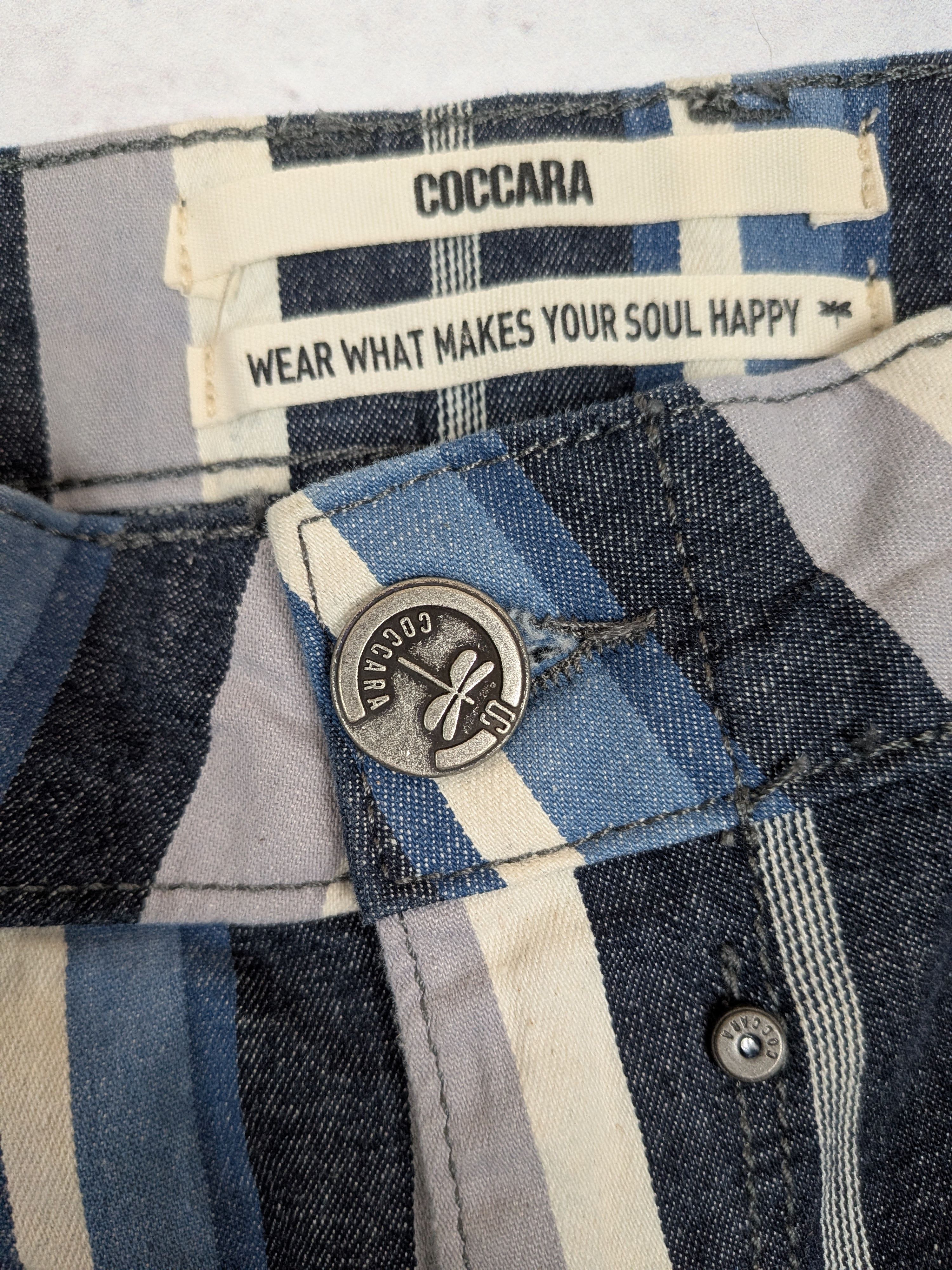 Other COCCARA Women Low Rise Skinny Stripes Jeans Handmade Size 27 Size 27" / US 4 / IT 40 - 6 Thumbnail