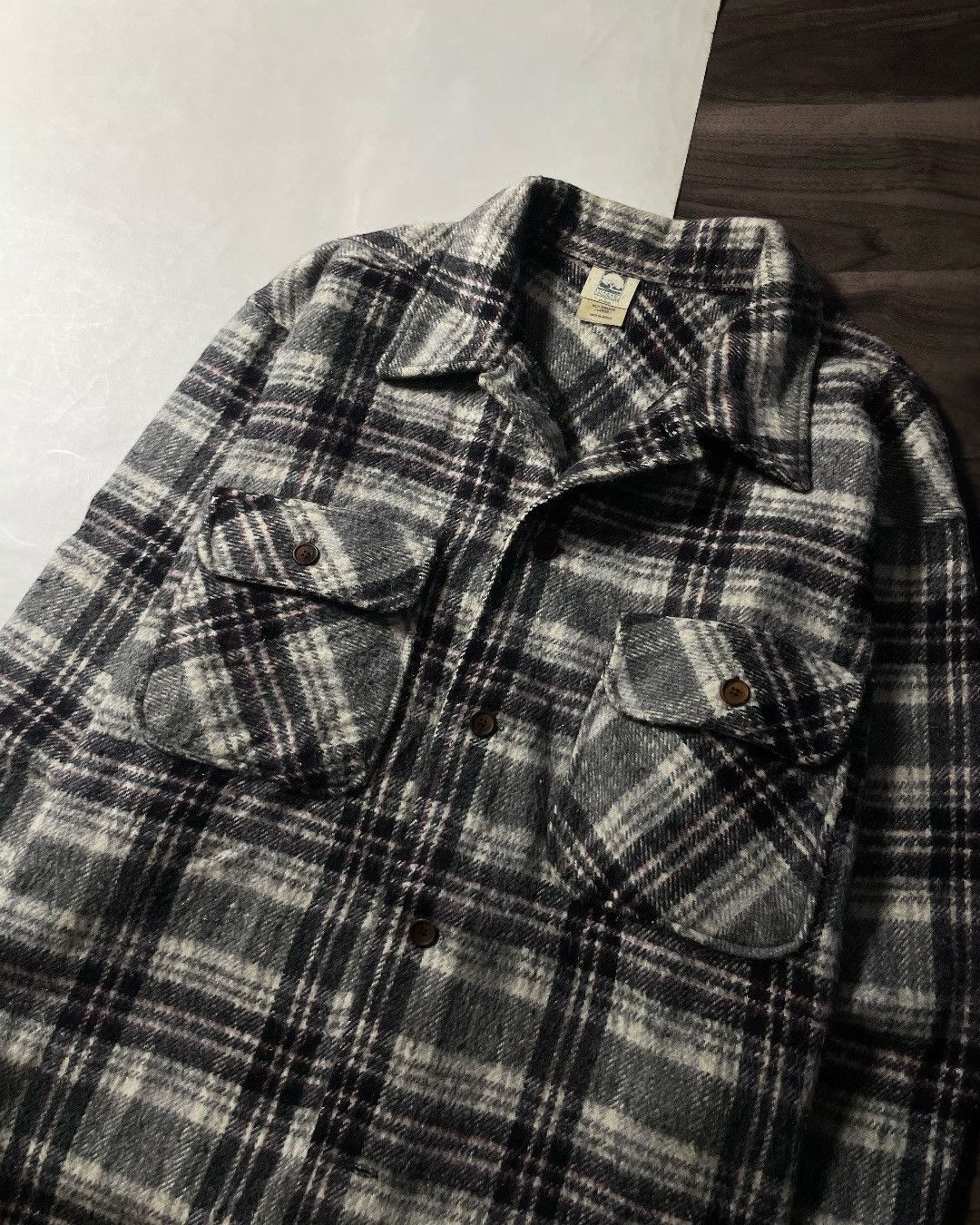 OAK FLANNEL SHIRT WOOL OAK POINTE SIZE L OVERSIZED Size US XXL / EU 58 / 5 - 3 Thumbnail