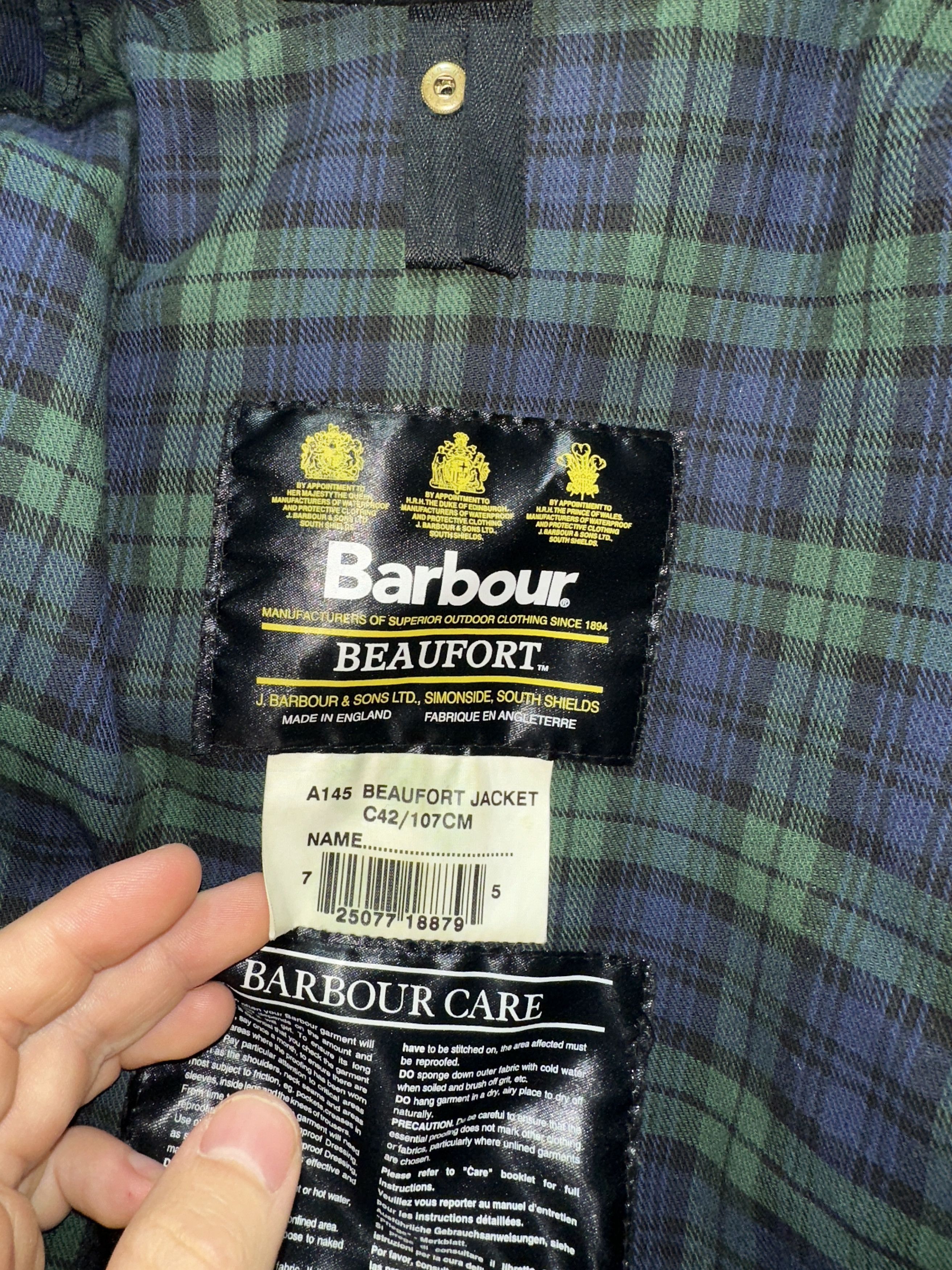 Barbour Barbour Classic Beaufort Waxed Jacket Collar Size C42 107 Size US L / EU 52-54 / 3 - 16 Thumbnail