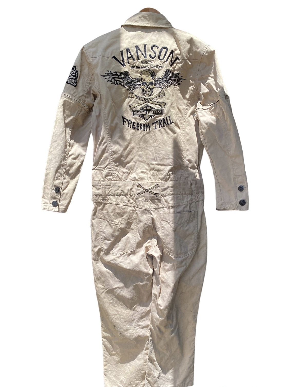 【美品】Vanson Leathers ブラックオーバーオール VANSON バンソン デニム オールインワン ALL IN ONE