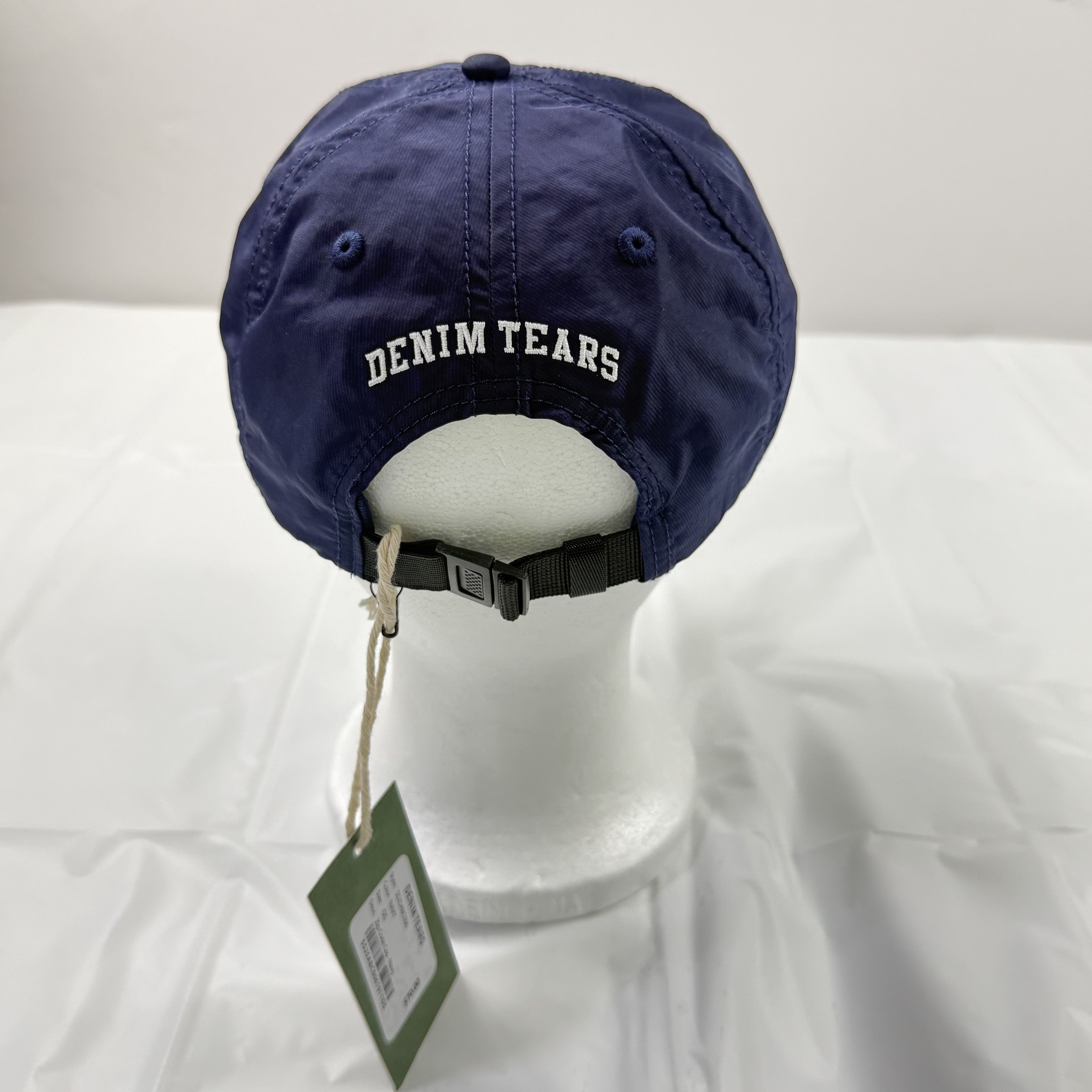 DENIM TEARS Denim Tears 212 Nylon Hat Navy Blue Adjustable Strapback Size ONE SIZE - 3 Thumbnail