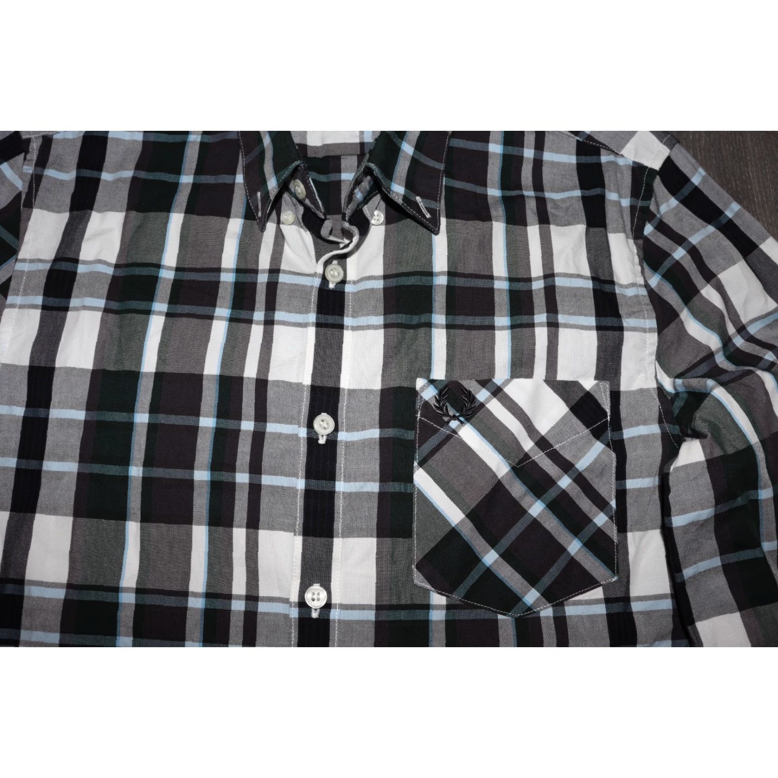 Fred Perry FRED PERRY Large Check Long-Sleeved Shirt Button Down M5524 Size Men's Medium Size US M / EU 48-50 / 2 - 2 Thumbnail