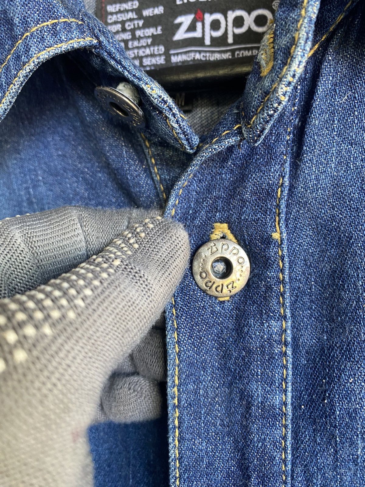 Zippo Vintage Zippo Denim Shirt | Medium Blue | Double Pocket Size US M / EU 48-50 / 2 - 7 Thumbnail