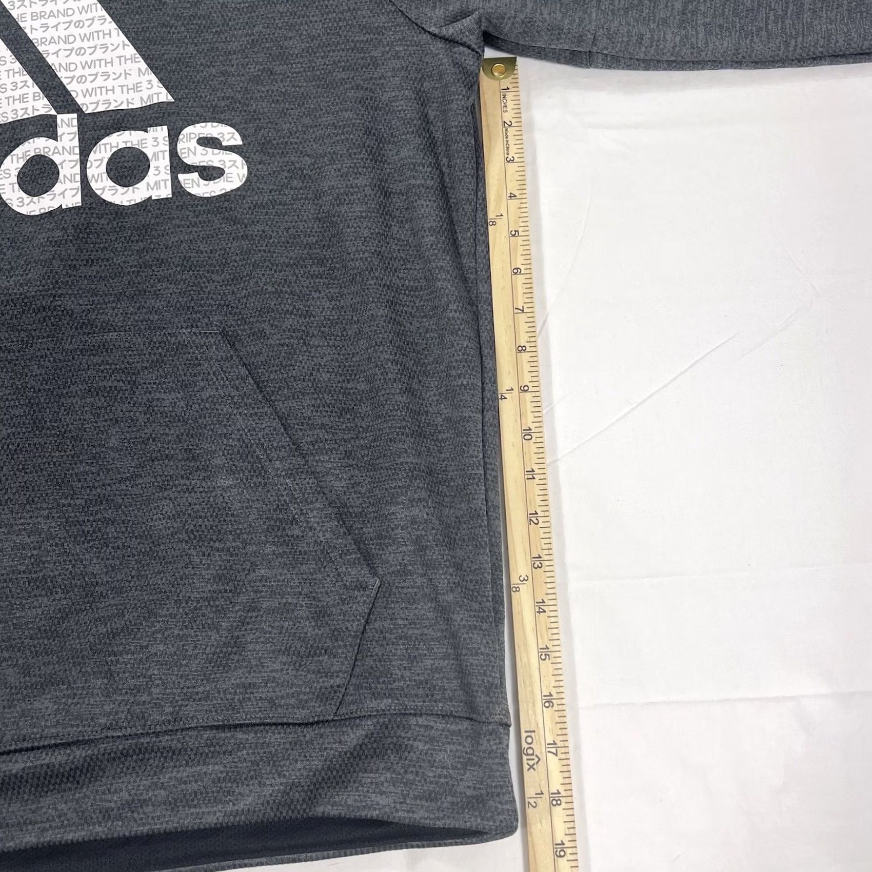 Adidas Adidas Men's XL Hoodie BOS Matrix TI Sweatshirt Climawarm Logo Gray Size US XL / EU 56 / 4 - 7 Thumbnail