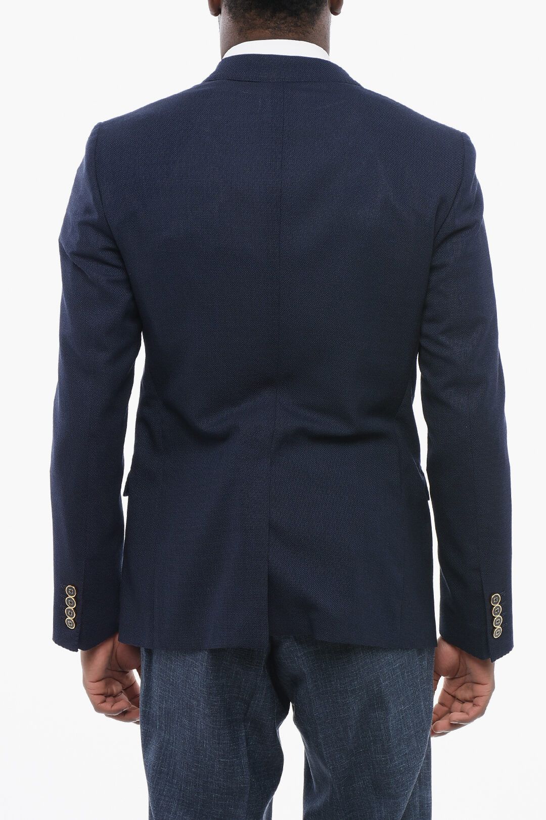 Dolce & Gabbana og1mm0825 Taormina Unlined Light Wool Blazer in Blue Size US M / EU 48-50 / 2 - 2 Thumbnail