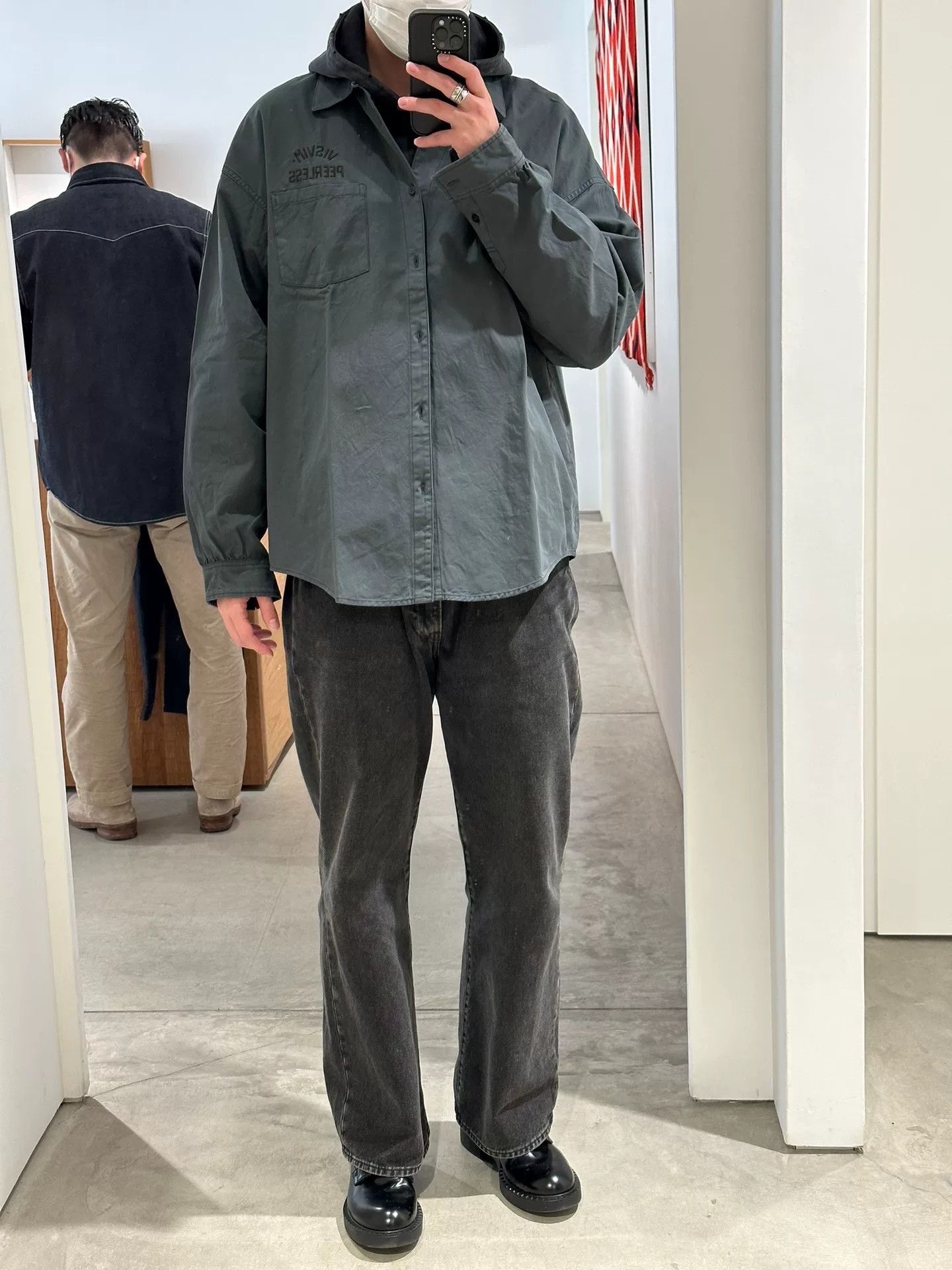 Visvim visvim peerless long sleeve shirt in gray Size US L / EU 52-54 / 3 - 1 Thumbnail