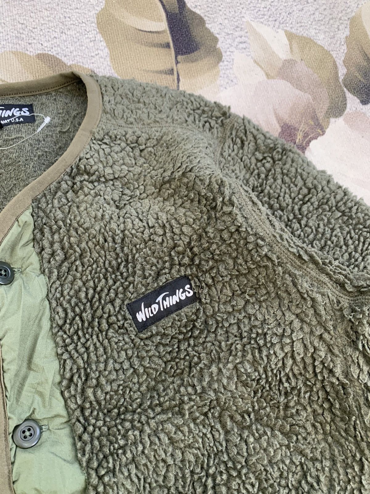 Wild Things WildThings North Conway Usa Olive Pile Fleece Jacket Size US S / EU 44-46 / 1 - 6 Thumbnail