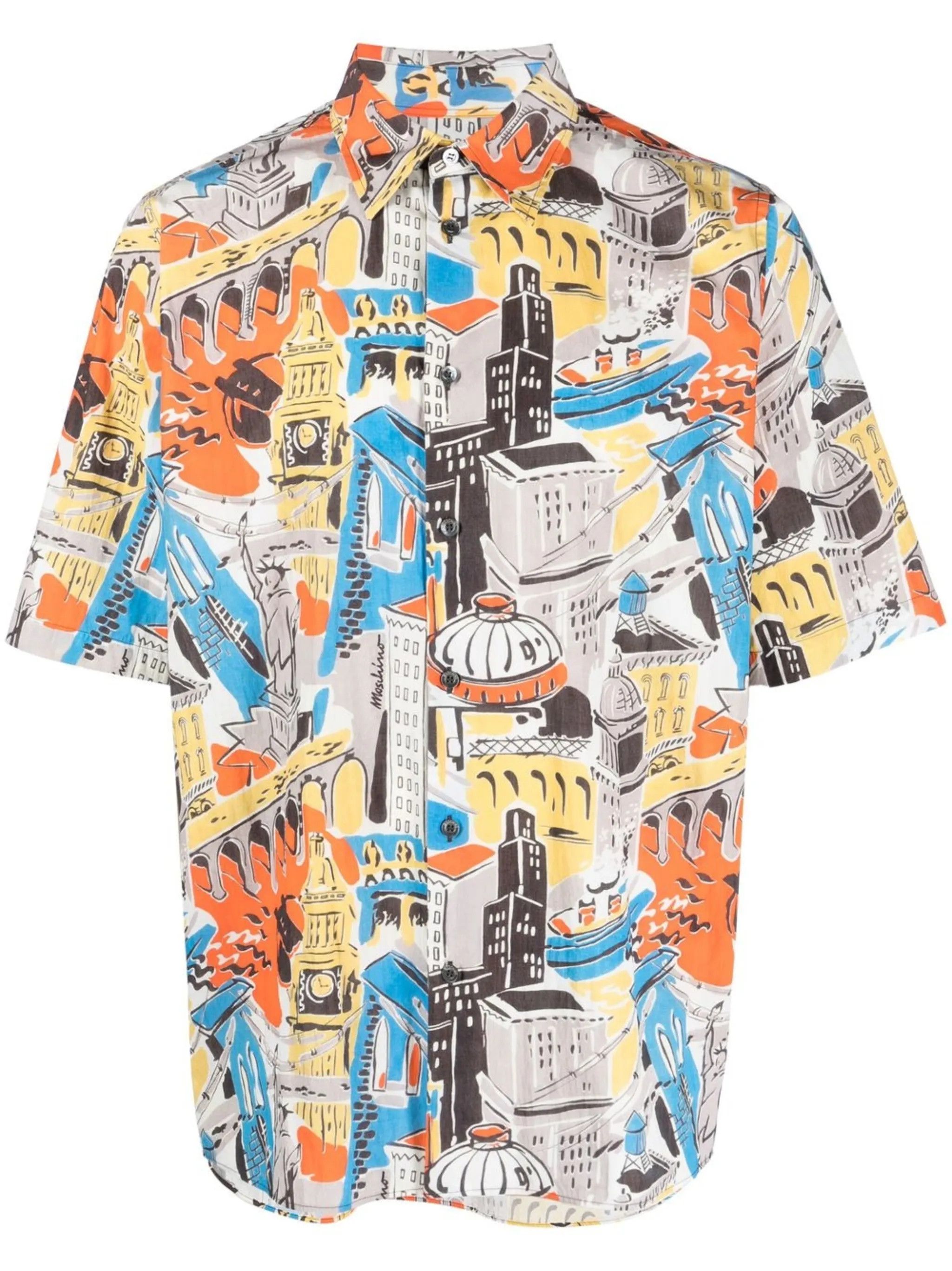 Moschino o1y0225 Patterned Shirt in Multicolor Size US M / EU 48-50 / 2 - 1 Thumbnail