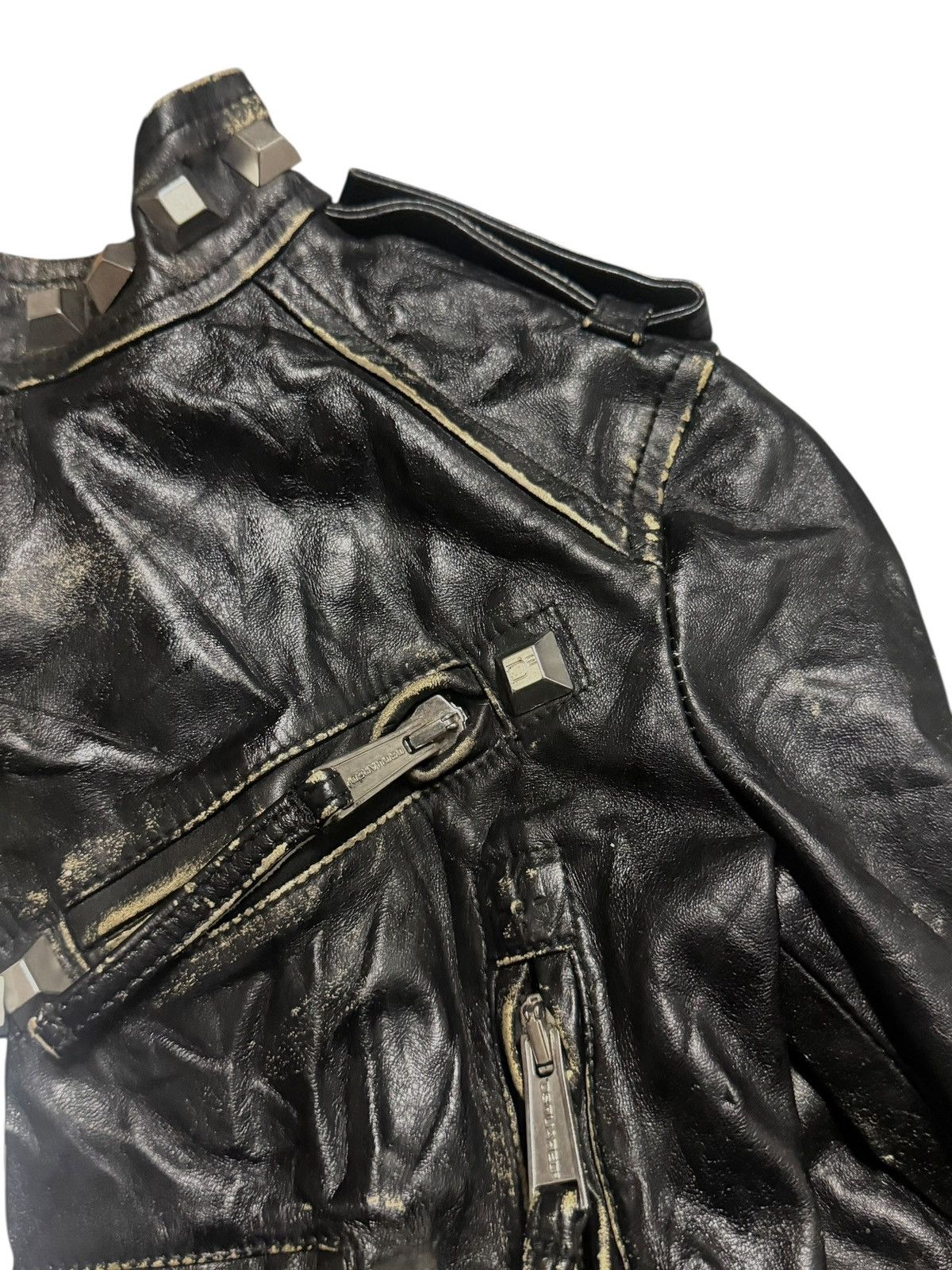 Dsquared2 Dsquared2 Fall 2005 Runway Studded Leather Jacket Size XS / US 0-2 / IT 36-38 - 5 Thumbnail