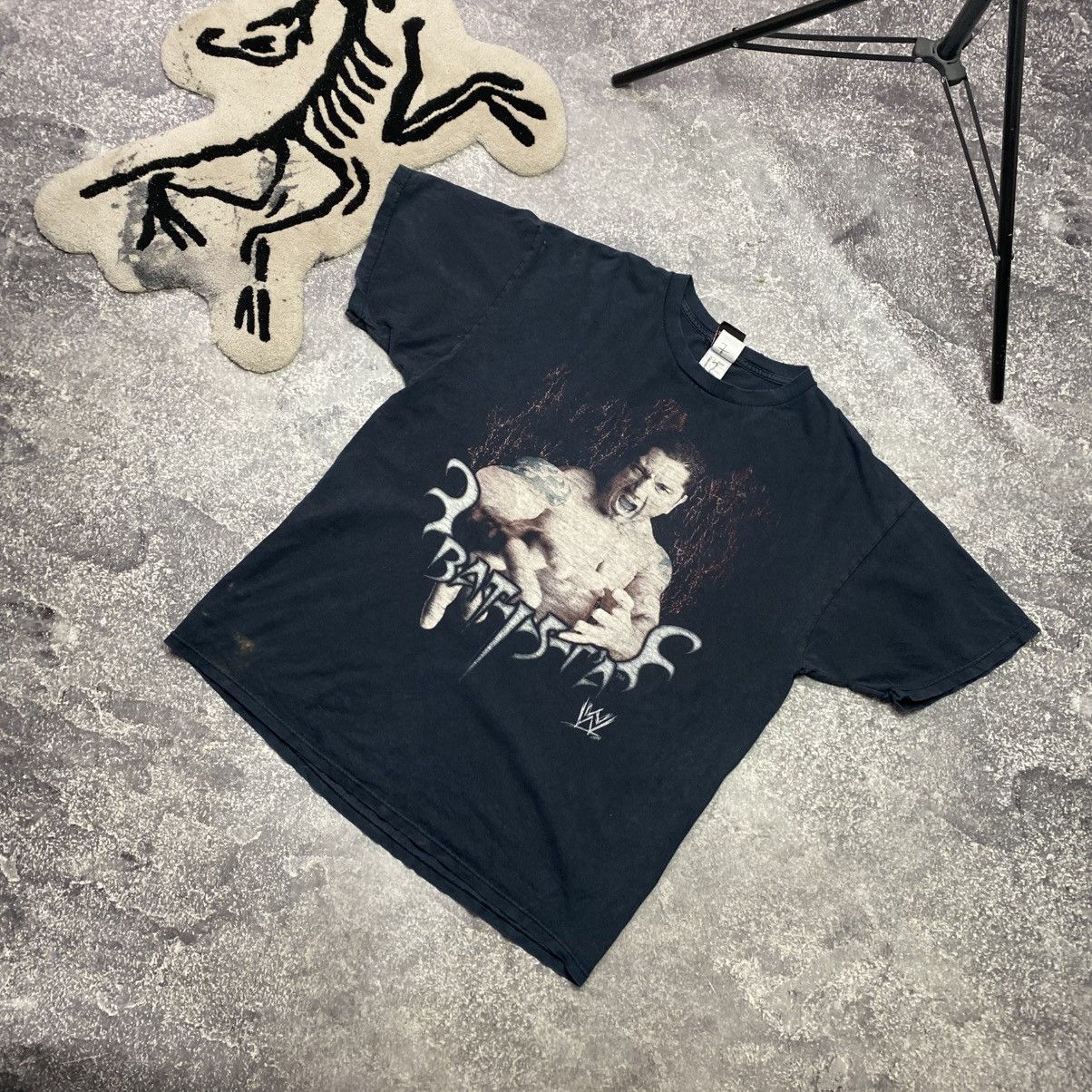 WWE Vintage Wwe Wrestling Batista 2007 Big Logo tee size XL Size US XL / EU 56 / 4 - 1 Thumbnail
