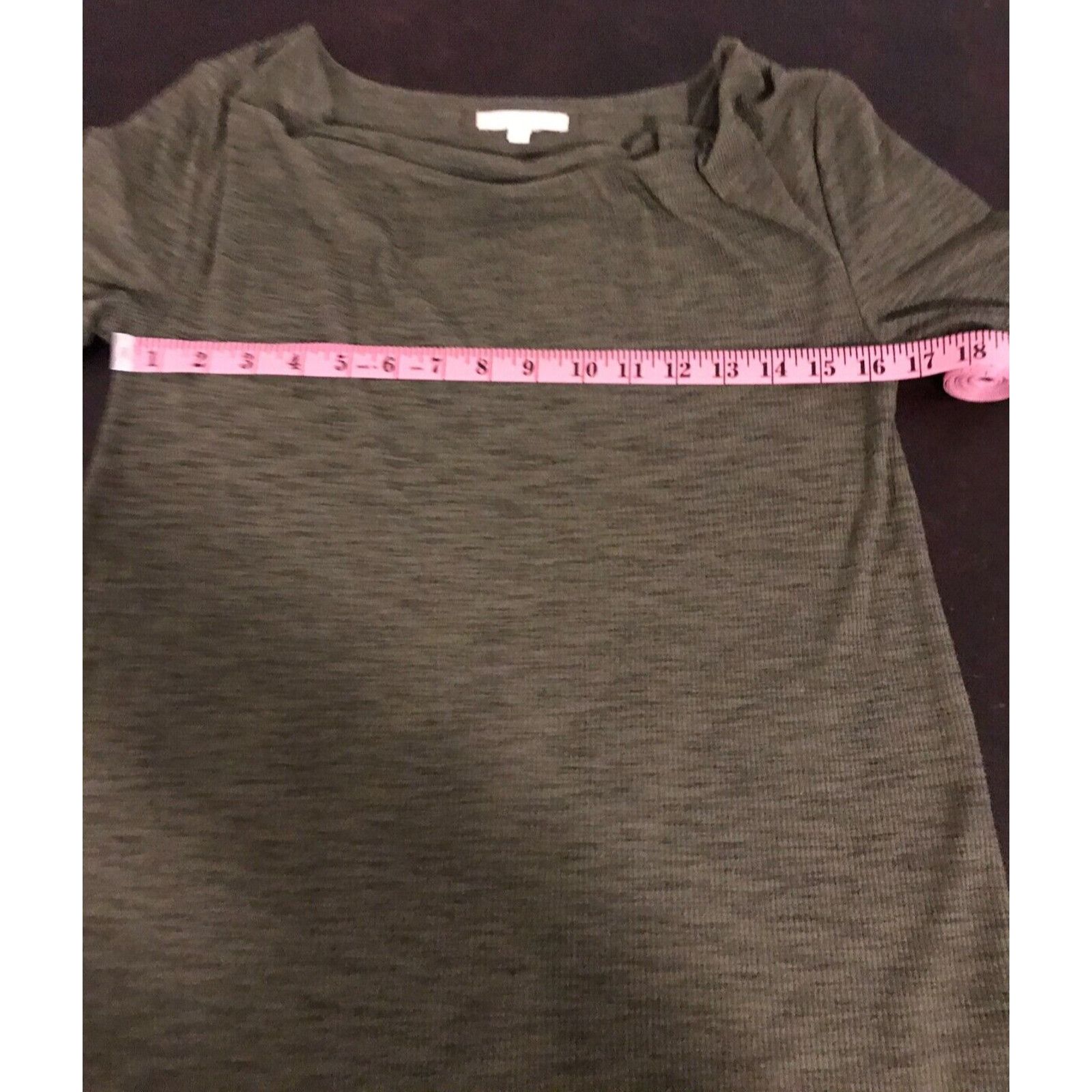Anthropologie Anthropologie Pure+Good Cowlneck Green Ribbed Tunic Dress Size S / US 4 / IT 40 - 5 Thumbnail