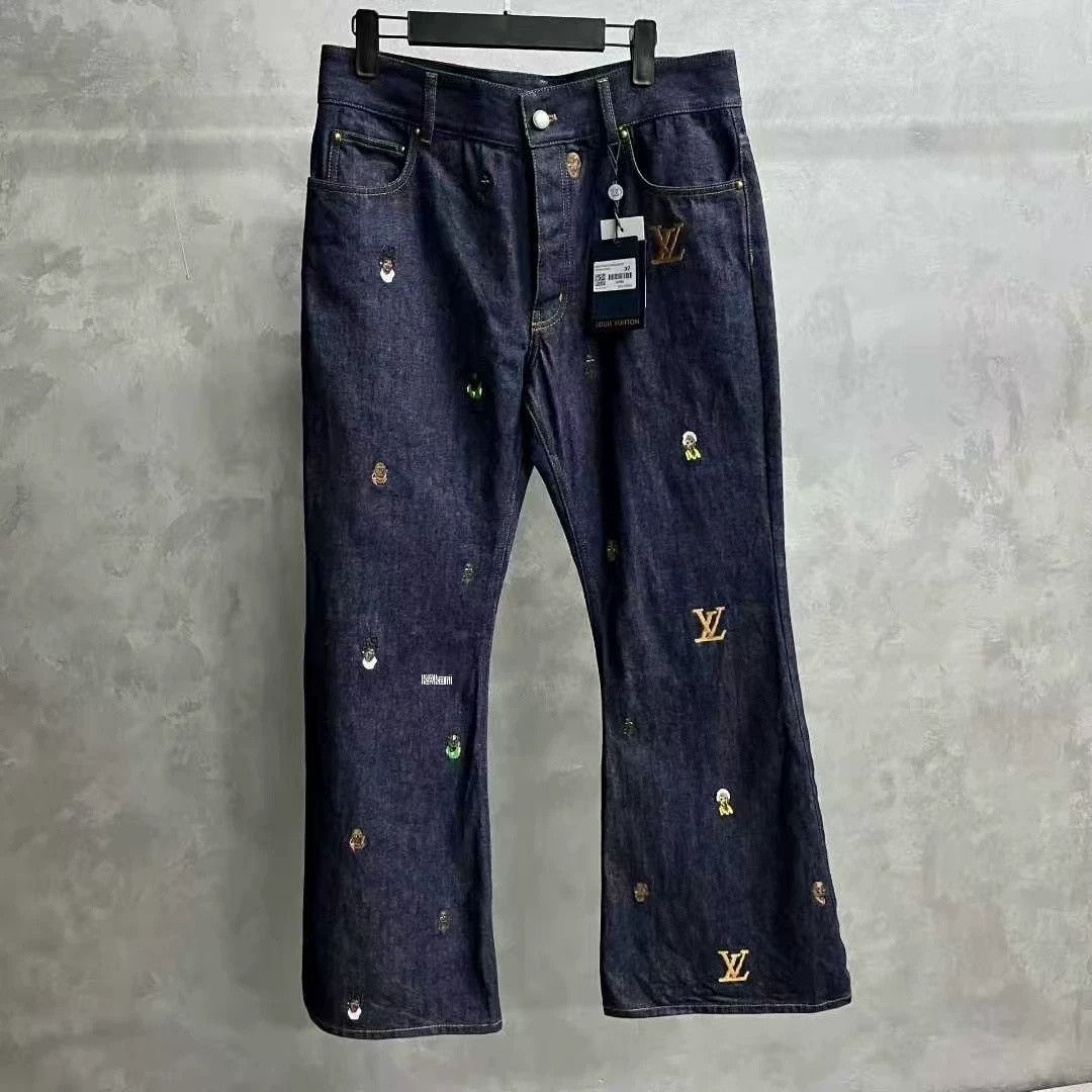 Louis Vuitton Louis Vuitton Blue Logo Flared Jeans Size US 32 / EU 48 - 1 Thumbnail