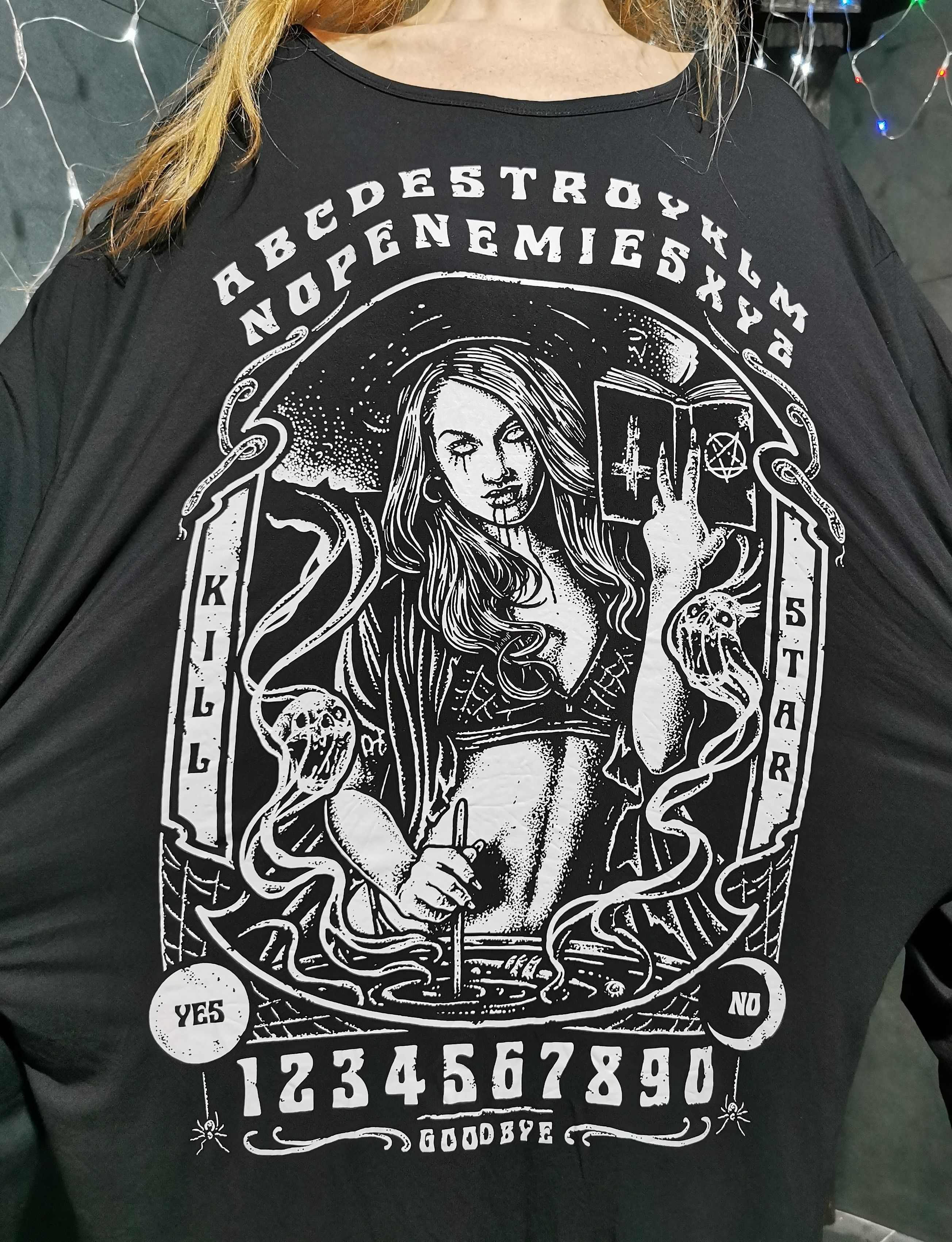 Killstar Oversize ouija board Killstar tee tunic blouse dress shirt Size 4XL / US 24-26 - 4 Thumbnail