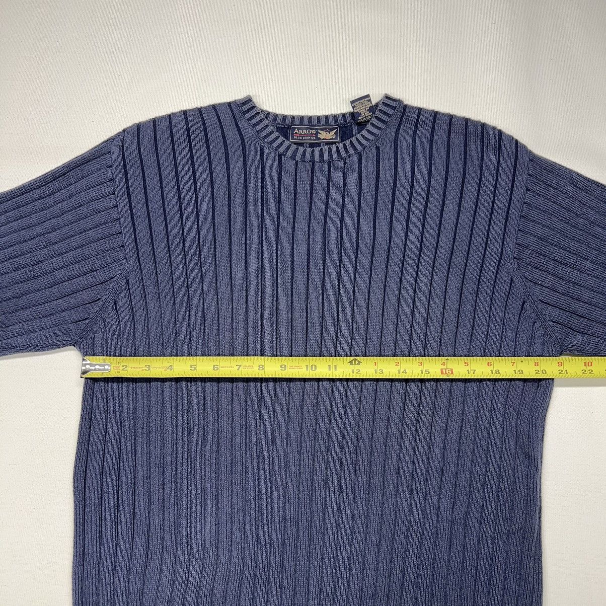 Arrow × Vintage VTG Arrow Sweater Blue Jean Co Cable Knit Pullover Australia Size US L / EU 52-54 / 3 - 13 Thumbnail
