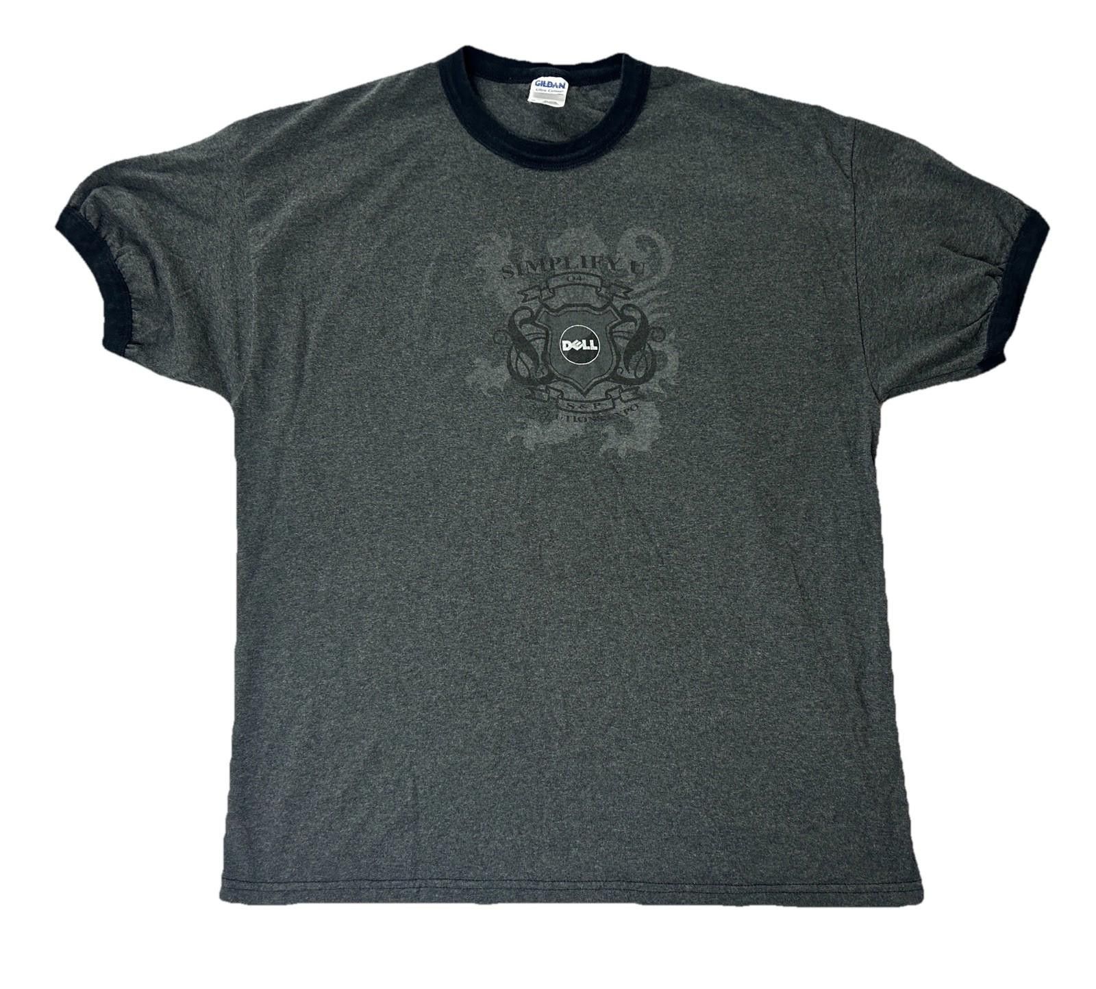 Gildan DELL Computers Grey Shirt Mens XL Ringer Technology Software Size US XL / EU 56 / 4 - 1 Thumbnail