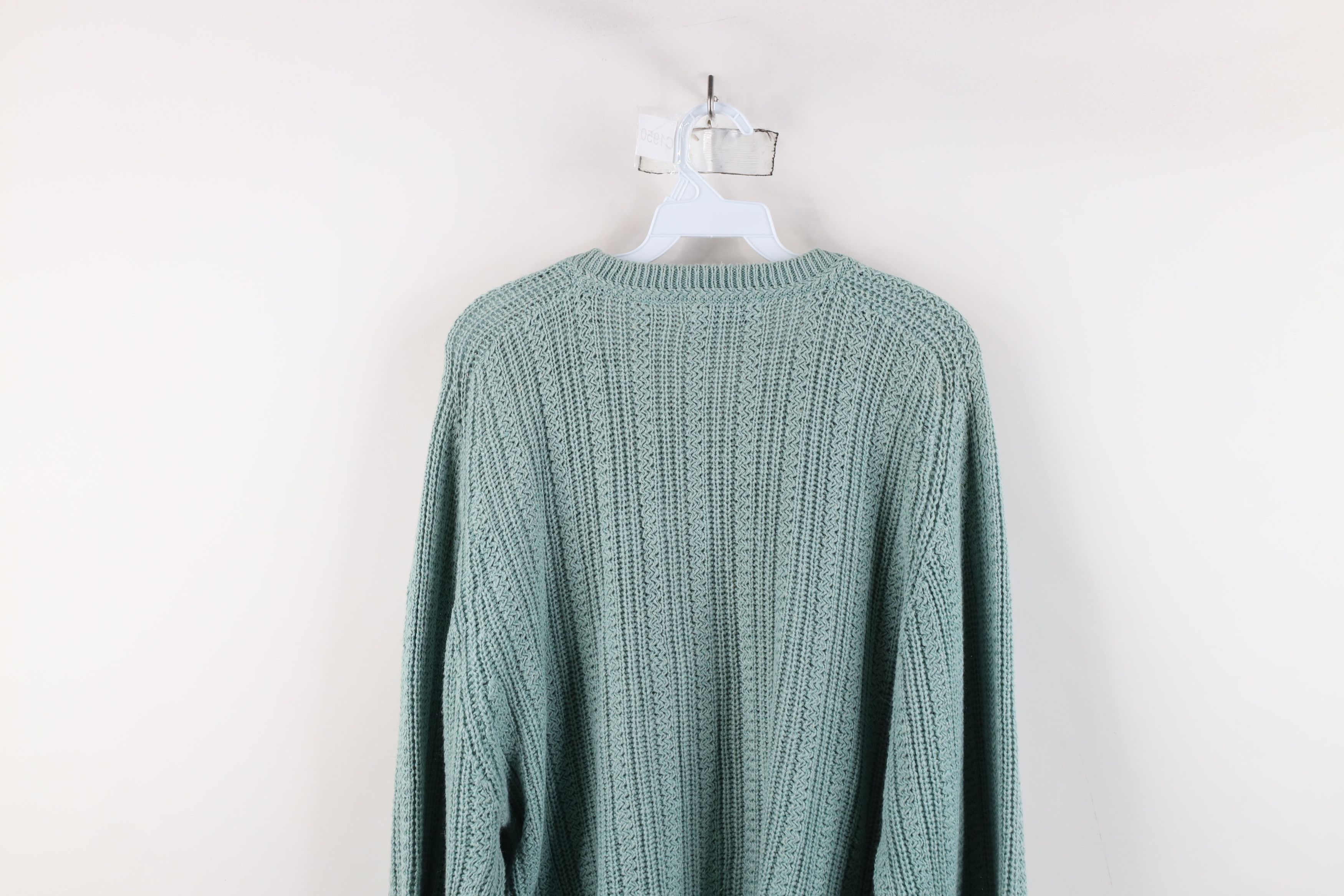 Vintage Vintage 90s Streetwear Ribbed Knit Crewneck Sweater Mint Size US L / EU 52-54 / 3 - 10 Thumbnail