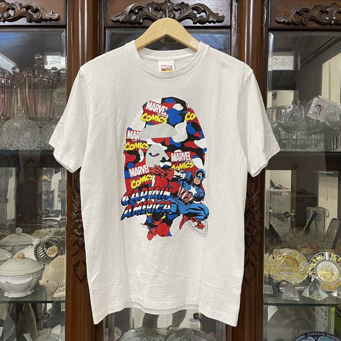 Bape Bape x Marvel Captain America Tee | Grailed