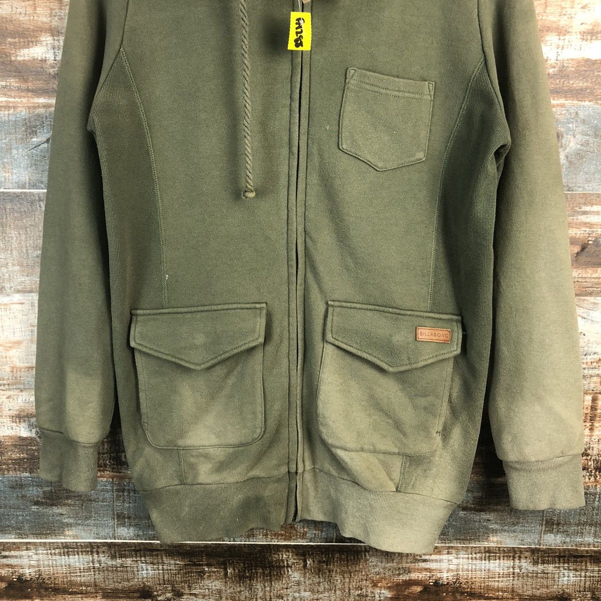 Billabong Billabong Green faded multipocket Hoodie #A1288 Size US M / EU 48-50 / 2 - 6 Thumbnail
