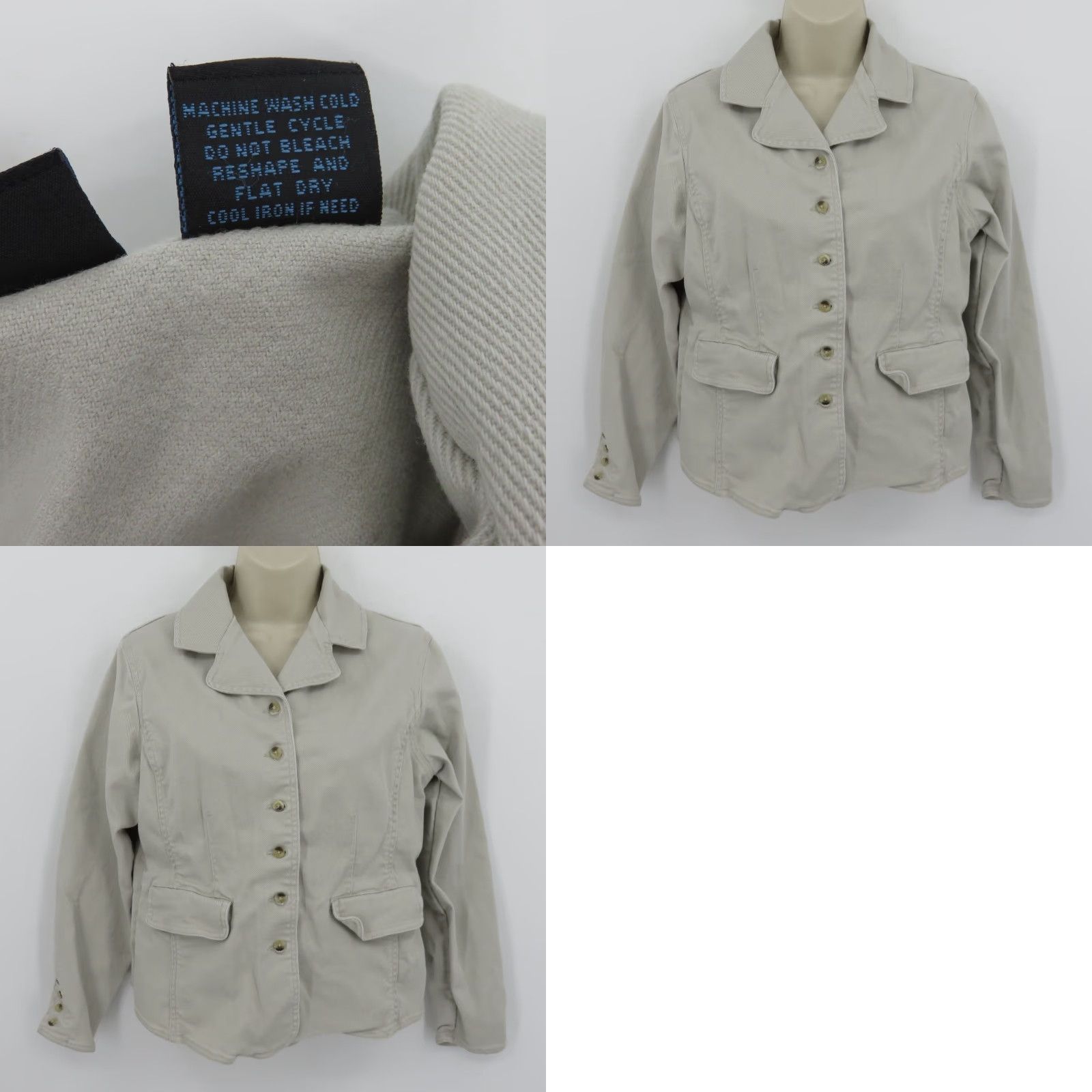 Denime Relativity Women's Petite Medium PM Denim Jacket Collared Button Coat Size M / US 6-8 / IT 42-44 - 8 Thumbnail