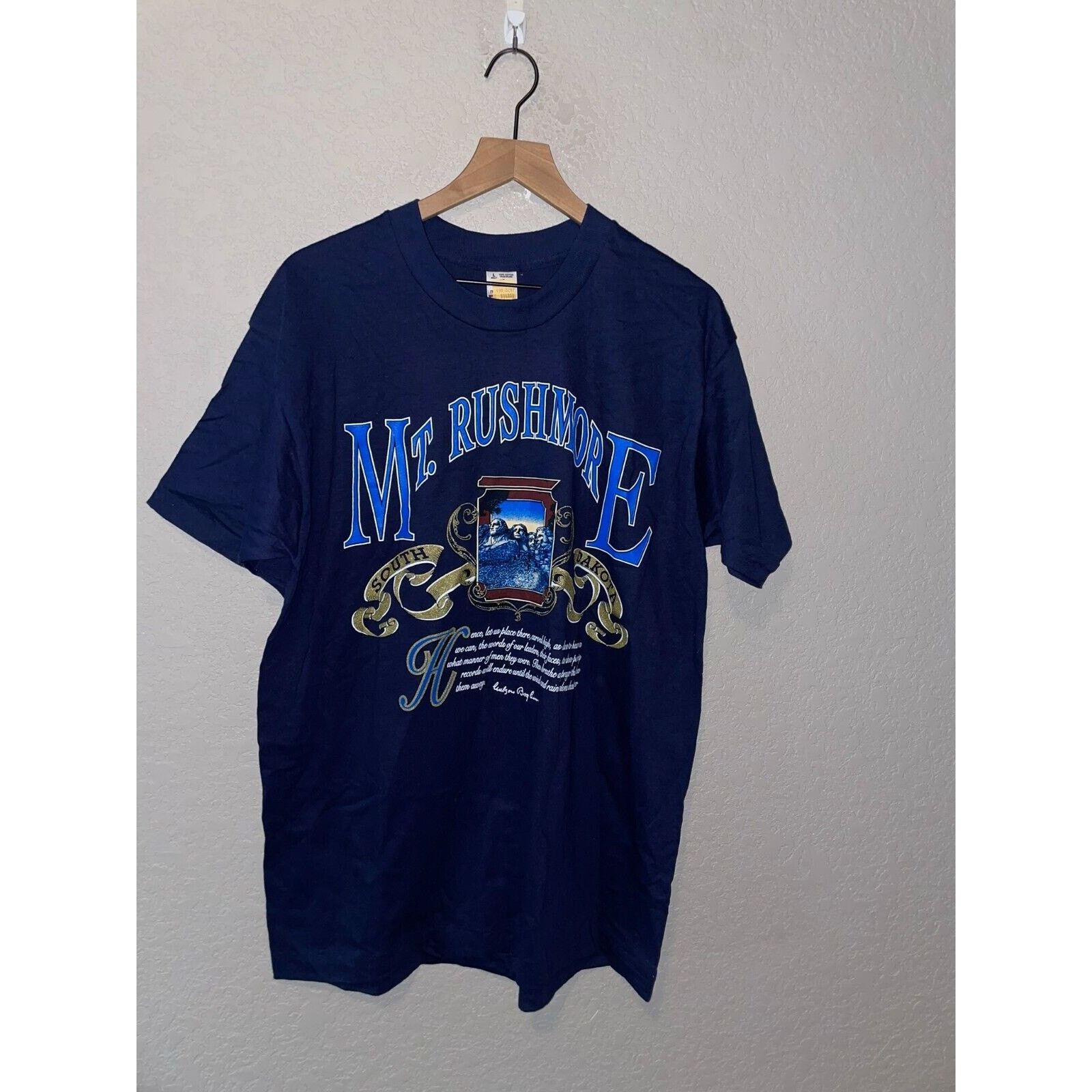 Fruit Of The Loom Vintage Mount Rushmore Shirt SD South Dakota President Tee L Size US L / EU 52-54 / 3 - 1 Thumbnail