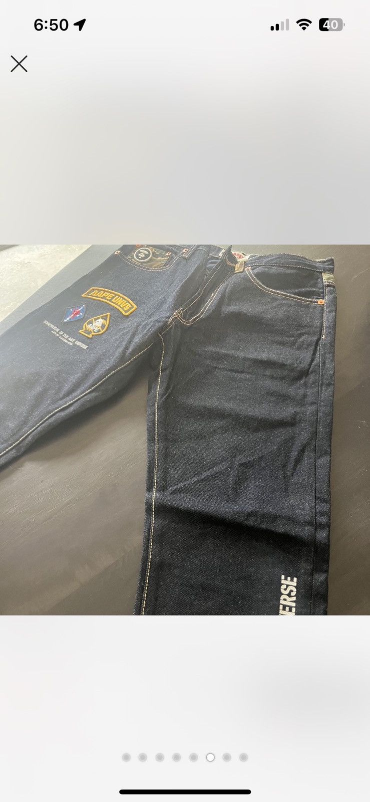 Aape × Bape A Bathing Ape x baby Milo jeans Size US 31 - 6 Thumbnail