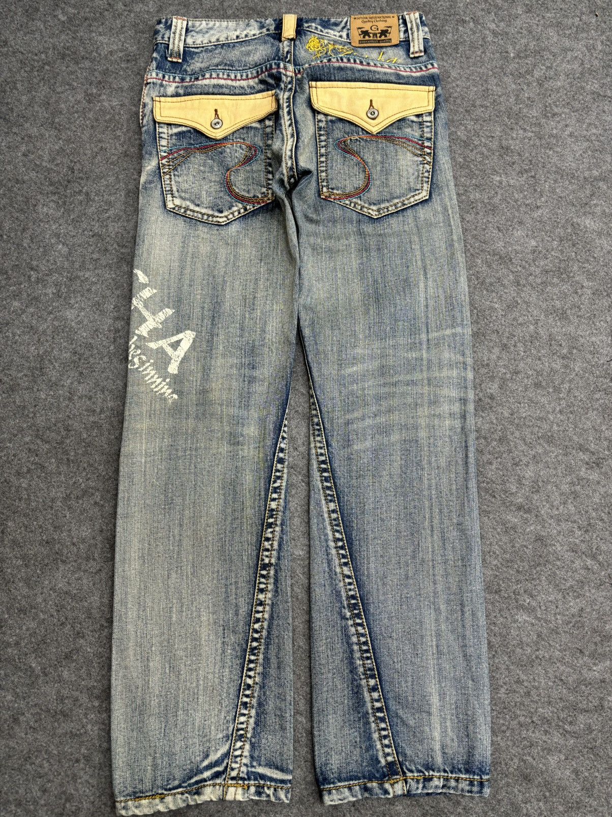 Gotcha 💥Twisted Leg💥Rare Gotcha Distressed Twist Leg Denim F537 Size US 30 / EU 46 - 24 Thumbnail