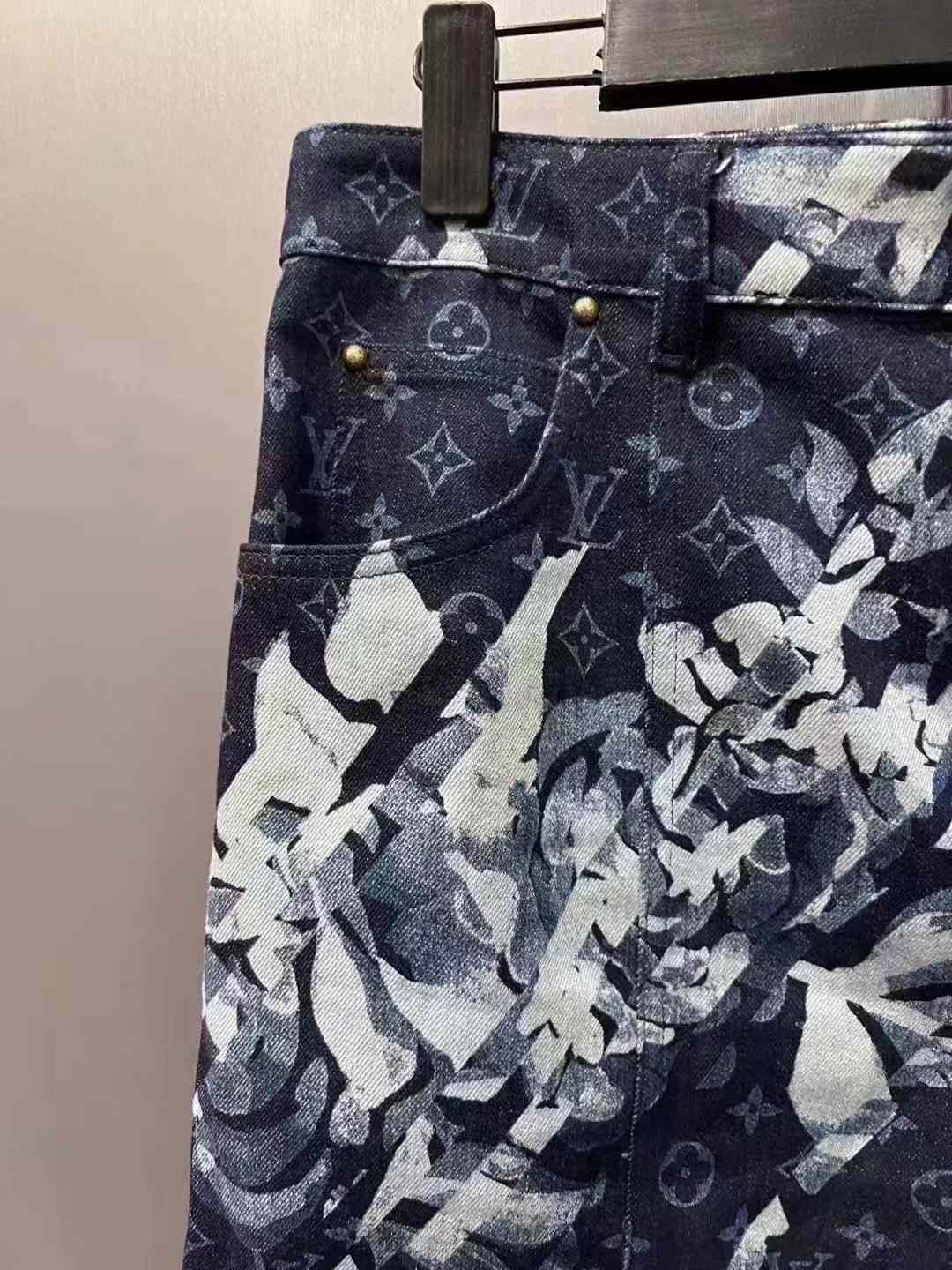 Louis Vuitton Louis Vuitton Monogram Print Denim Jeans | Grailed