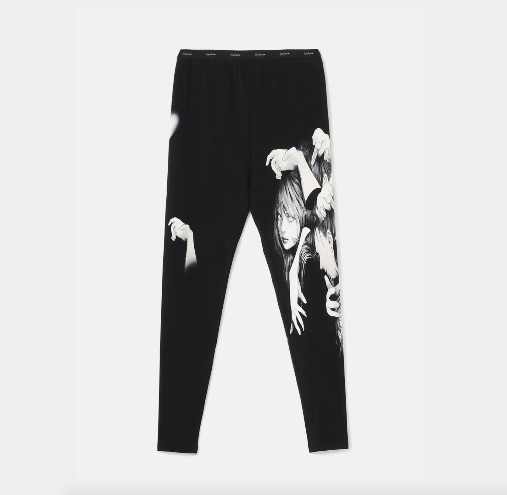 Yohji Yamamoto $580 NWT Yohji Yamamoto Black Printed Leggings wataboku Size 26" / US 2 / IT 38 - 9 Thumbnail