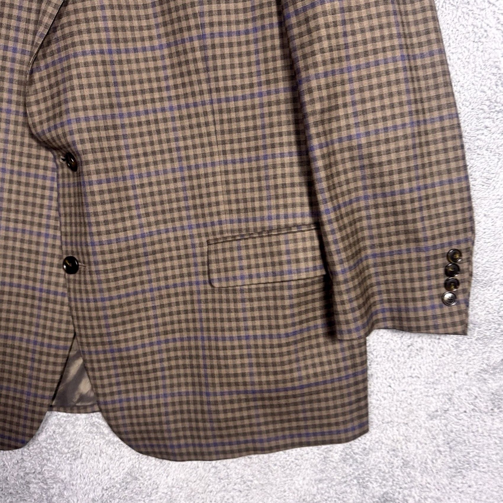 Hart Schaffner Marx Hart Schaffner Marx Blazer 54L Windowpane Check Wool Sport Coat Suit Jacket Blazer Size 54R - 4 Thumbnail