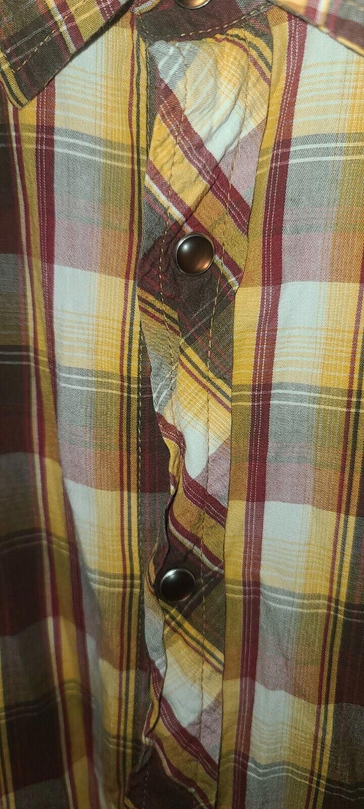 Prana Prana Shirt Men's Large Snap Button Up Plaid Short Sleeve Size US L / EU 52-54 / 3 - 4 Thumbnail