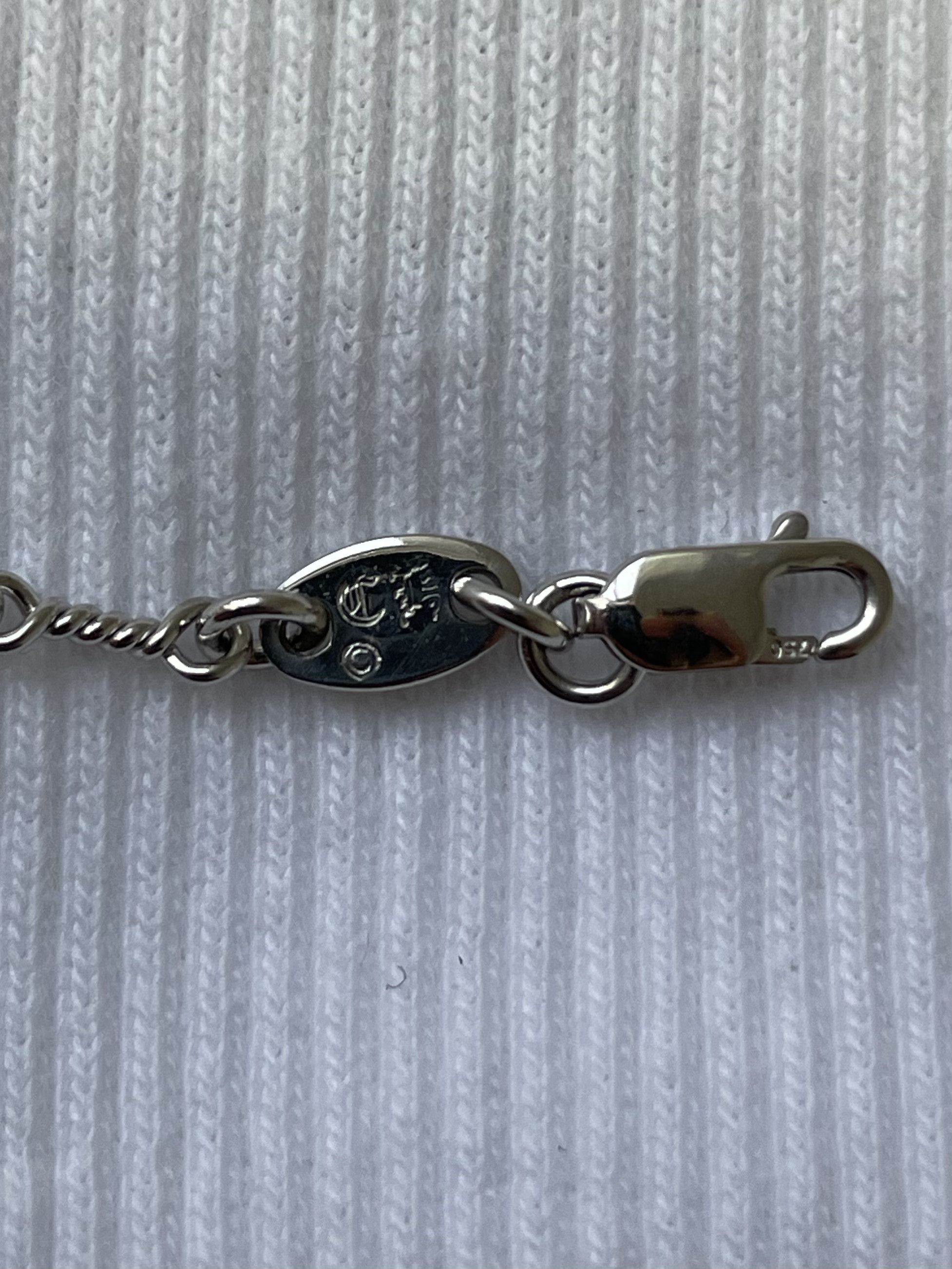 Chrome Hearts Chrome Heart 18K Pink Saph Charm Safty Pin Necklace Size ONE SIZE - 9 Thumbnail