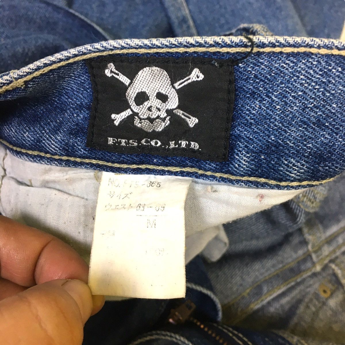 Japanese Brand Vintage Japanese Embroidery Skull Baggy Pant Size US 29 - 6 Thumbnail